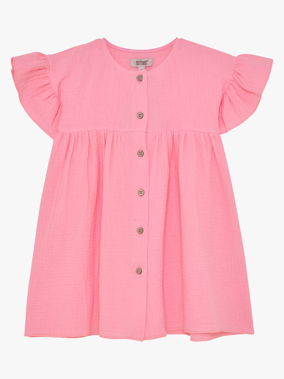 Huttelihut Dress Short Sleeve Muslin Plumeria