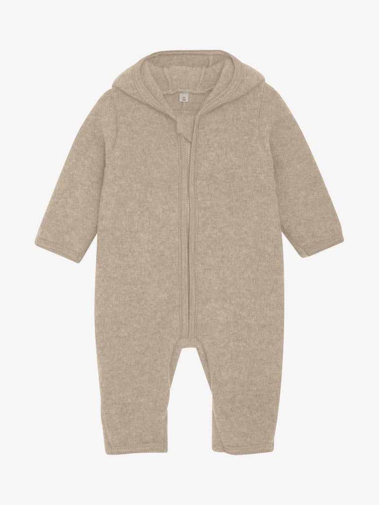 Huttelihut Pram Suit Wool Fleece Camel Melange
