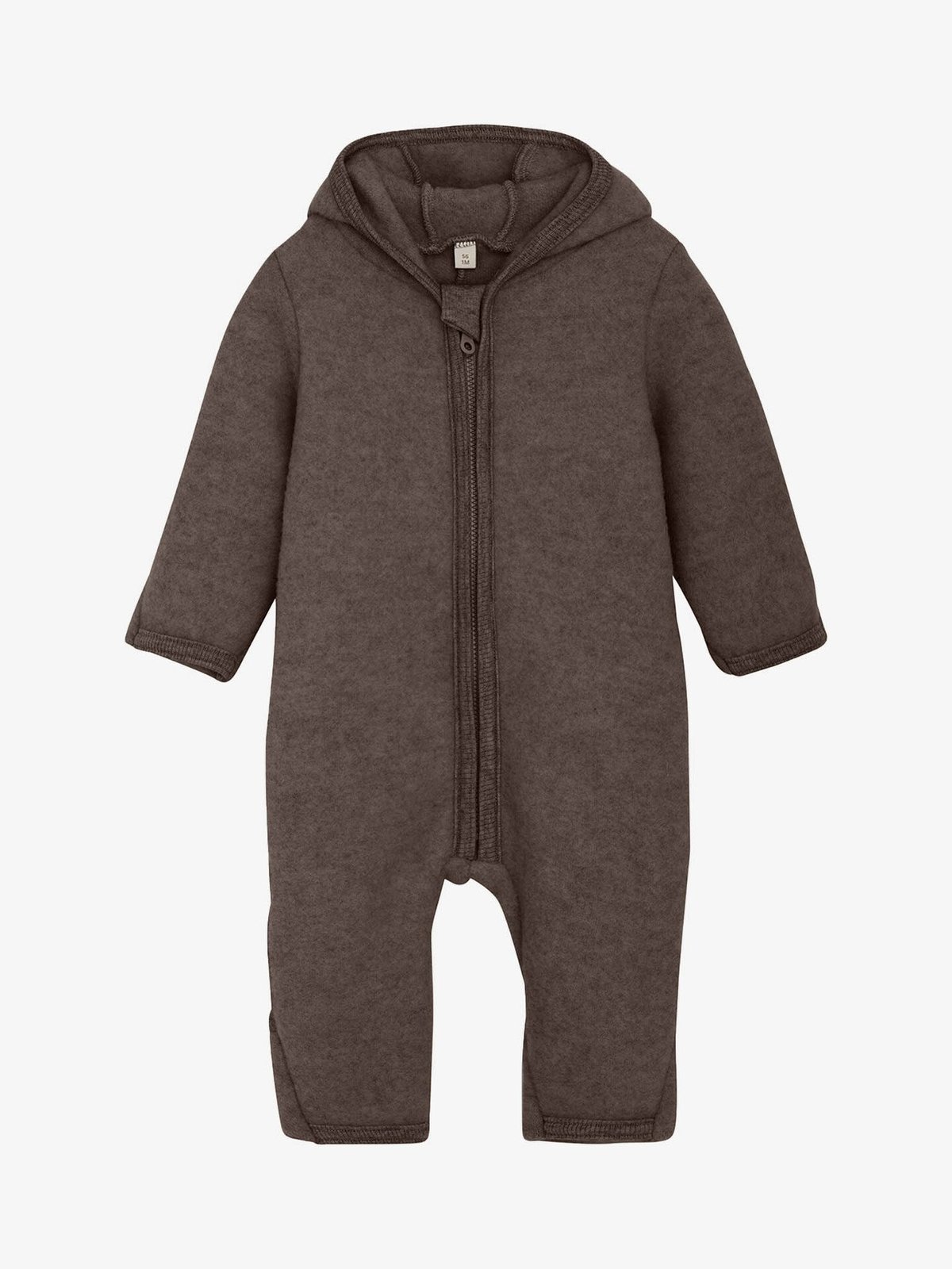 Huttelihut Pram Suit Wool Fleece Brown Melange