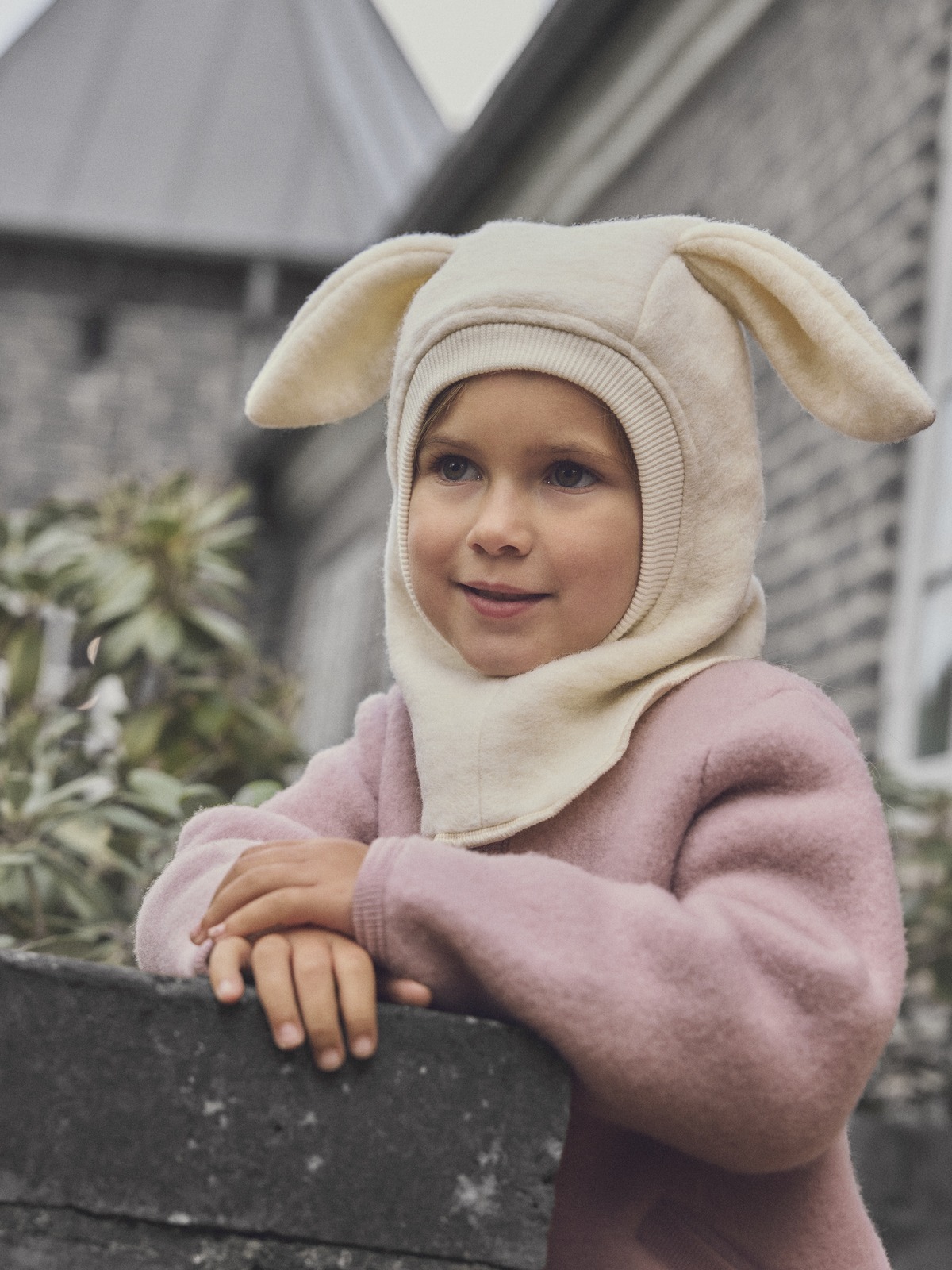 Huttelihut Balaclava Ears Wool Fleece Camel Melange