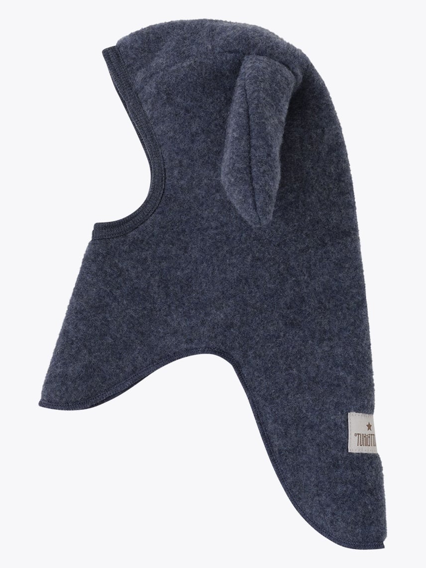 Huttelihut Balaclava Ears Wool Fleece Blå