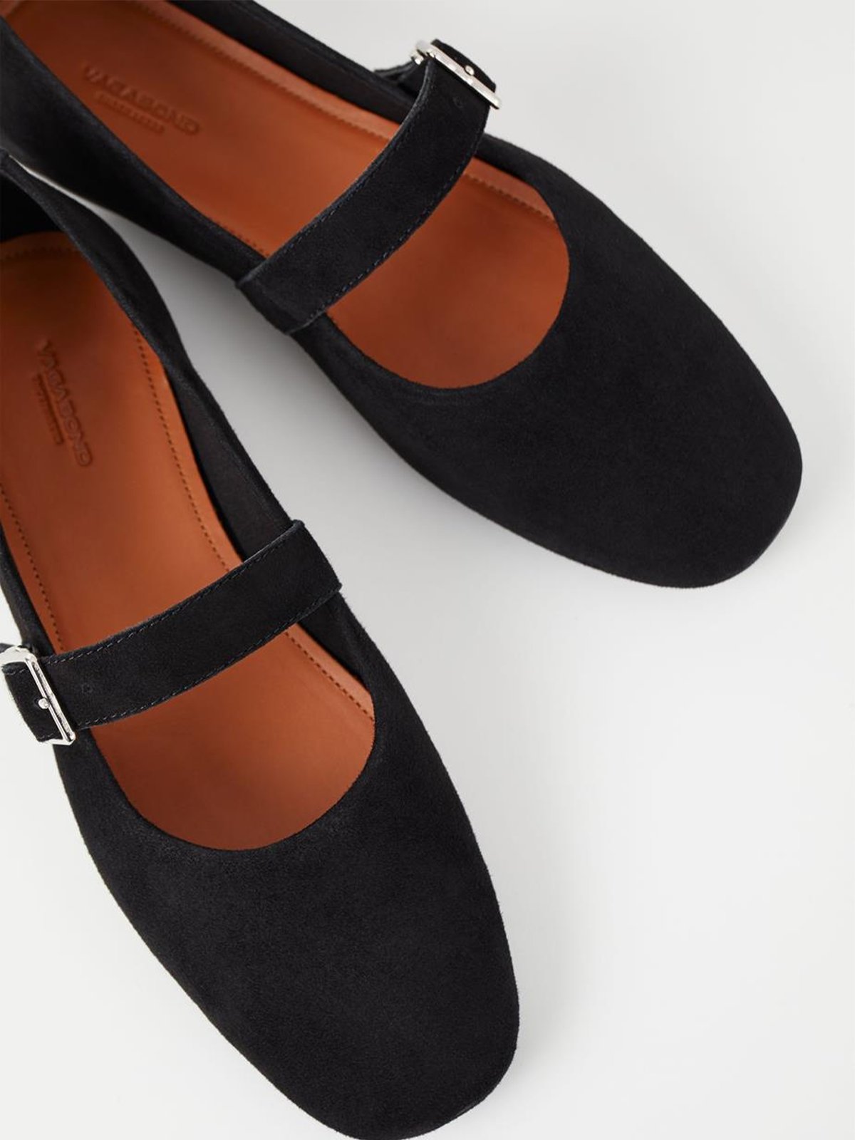 Vagabond Jolin Strap Suede Svart semsket skinn