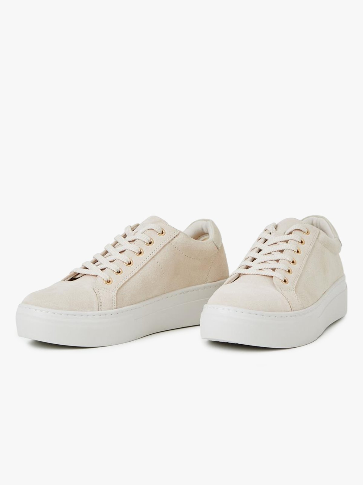 Vagabond Zoe Platform Suede Offwhite