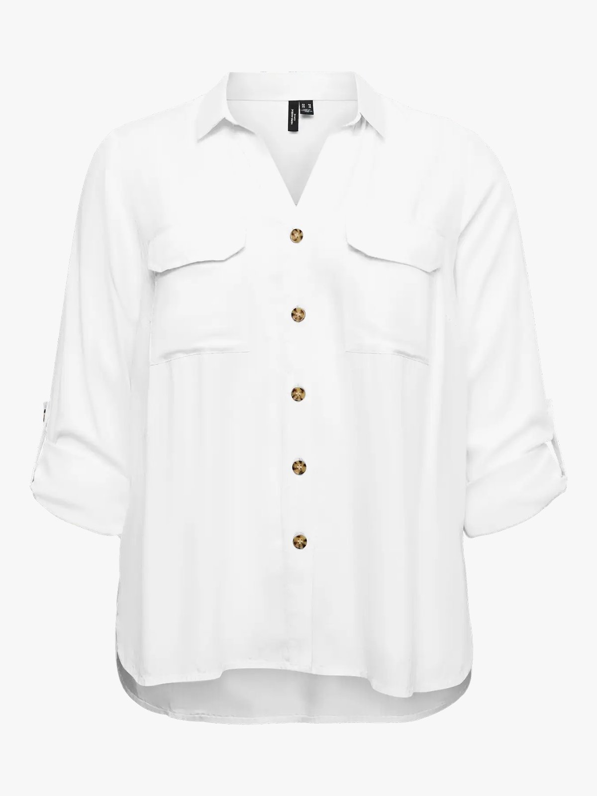 Vero Moda Curve Bumpy Long Sleeve Shirt Hvit