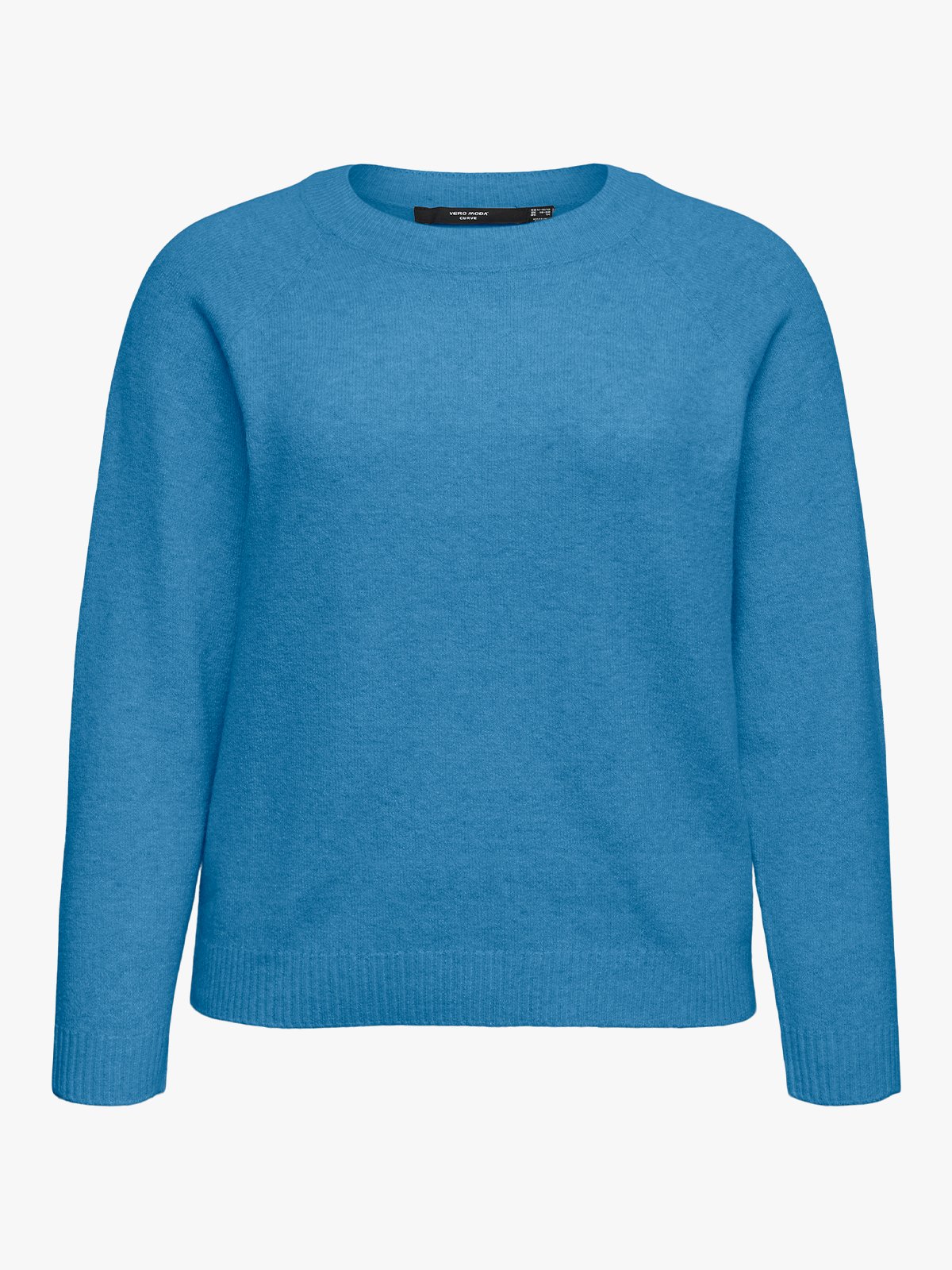 Vero Moda Curve Doffy Long Sleeve O-Neck Blouse Blue Jasper
