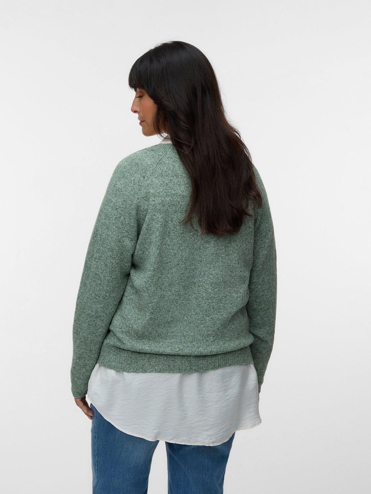 Vero Moda Curve Doffy Long Sleeve O-Neck Blouse Laurel Wreath