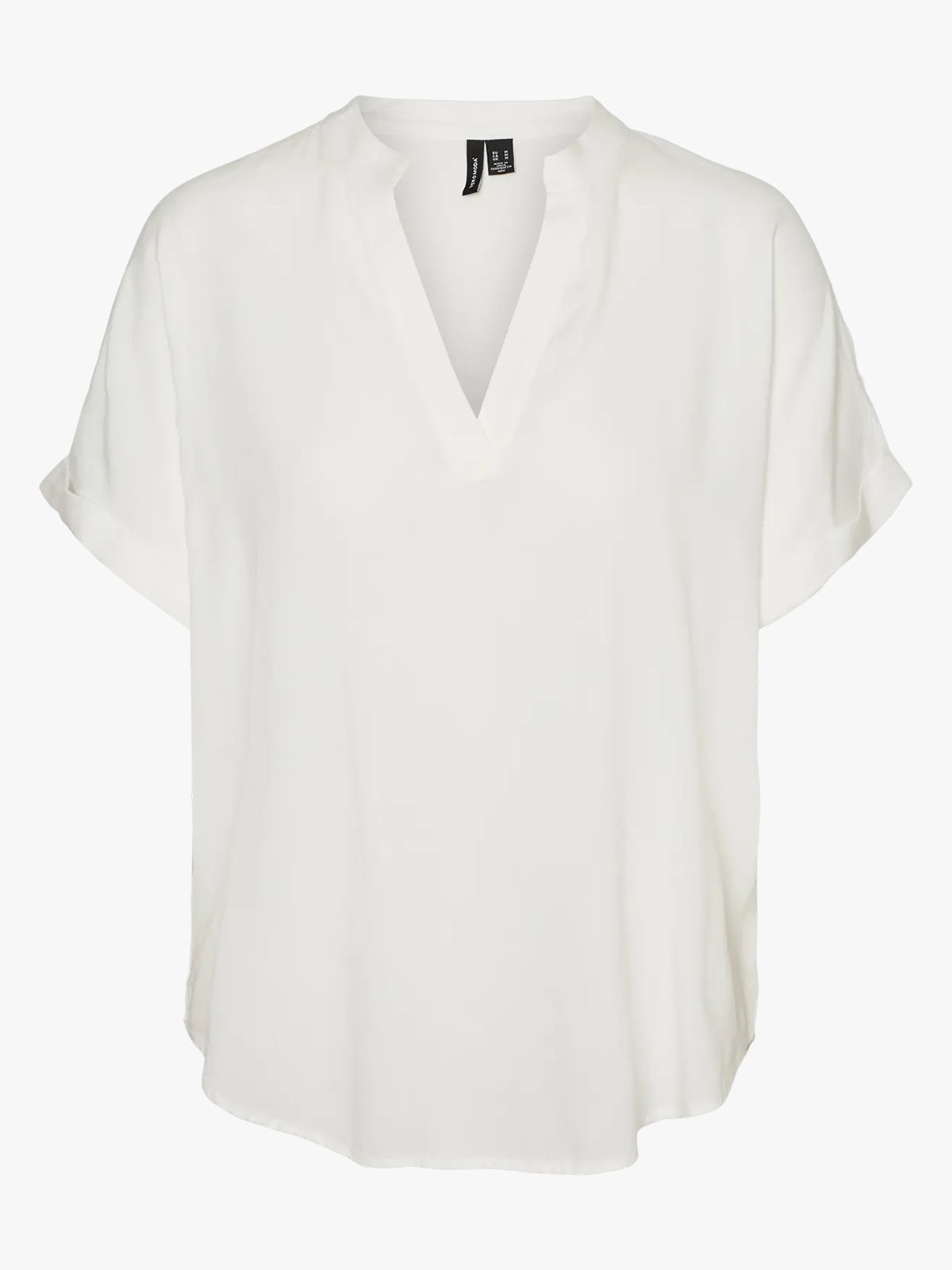 Vero Moda Curve Beauty Short Sleeve Top Snow White