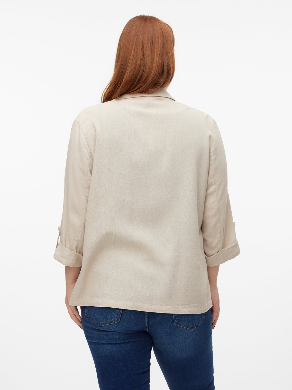 Vero Moda Curve Jesmilo 3/4 Blazer Silver Lining