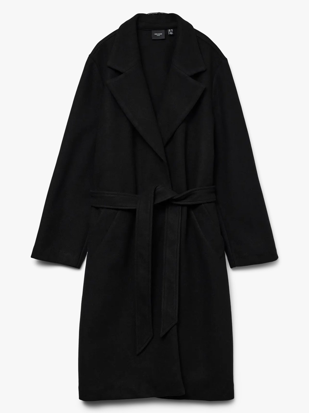 Vero Moda Curve Fortuneaya Long Coat Black
