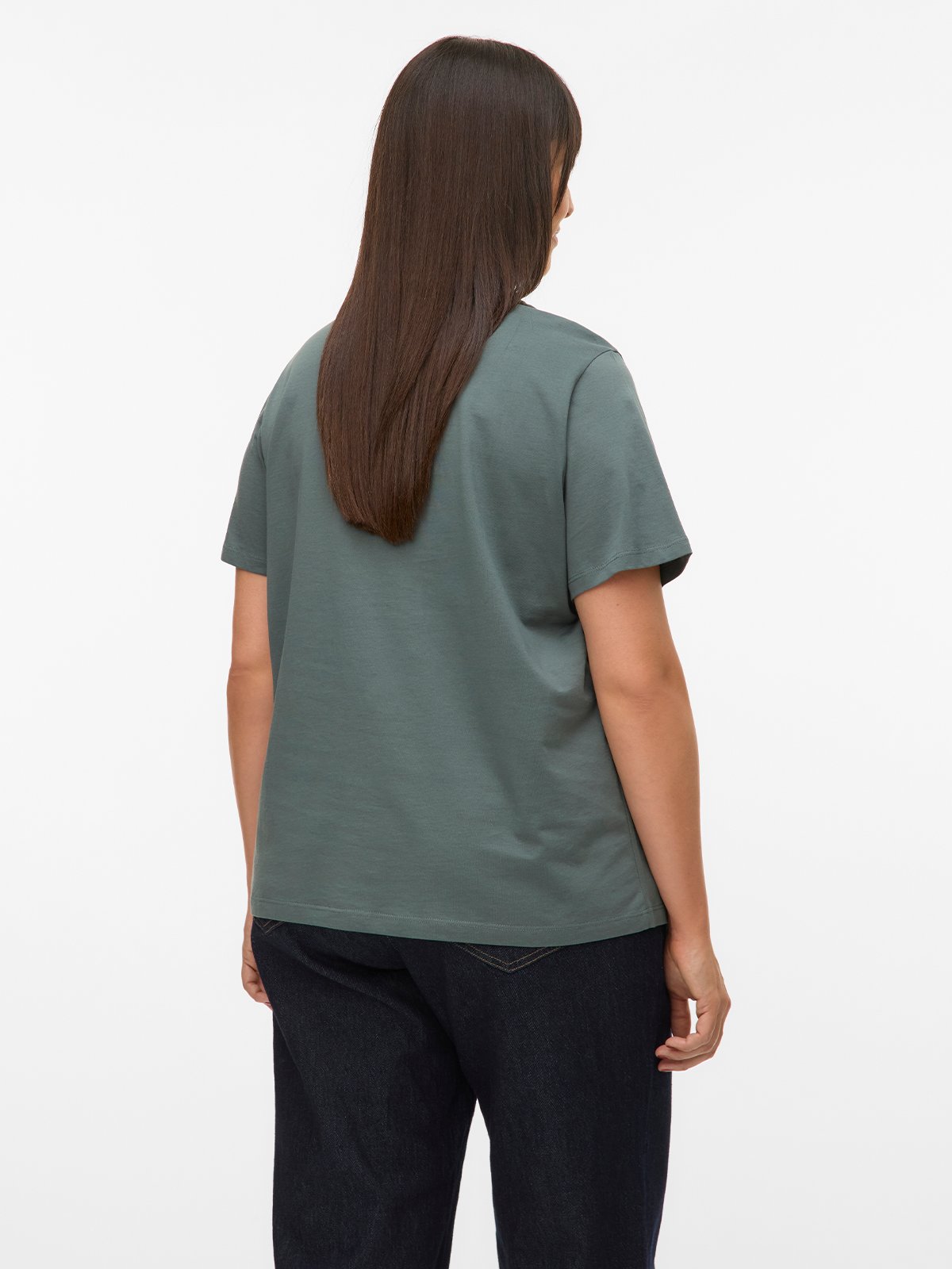 Vero Moda Curve Paulina Short Sleeve T-Shirt Balsam Green