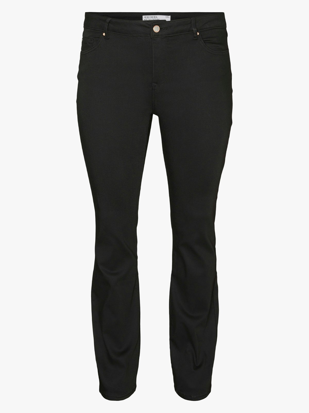 Vero Moda Curve Flash Mid Rise Straight Jeans Black
