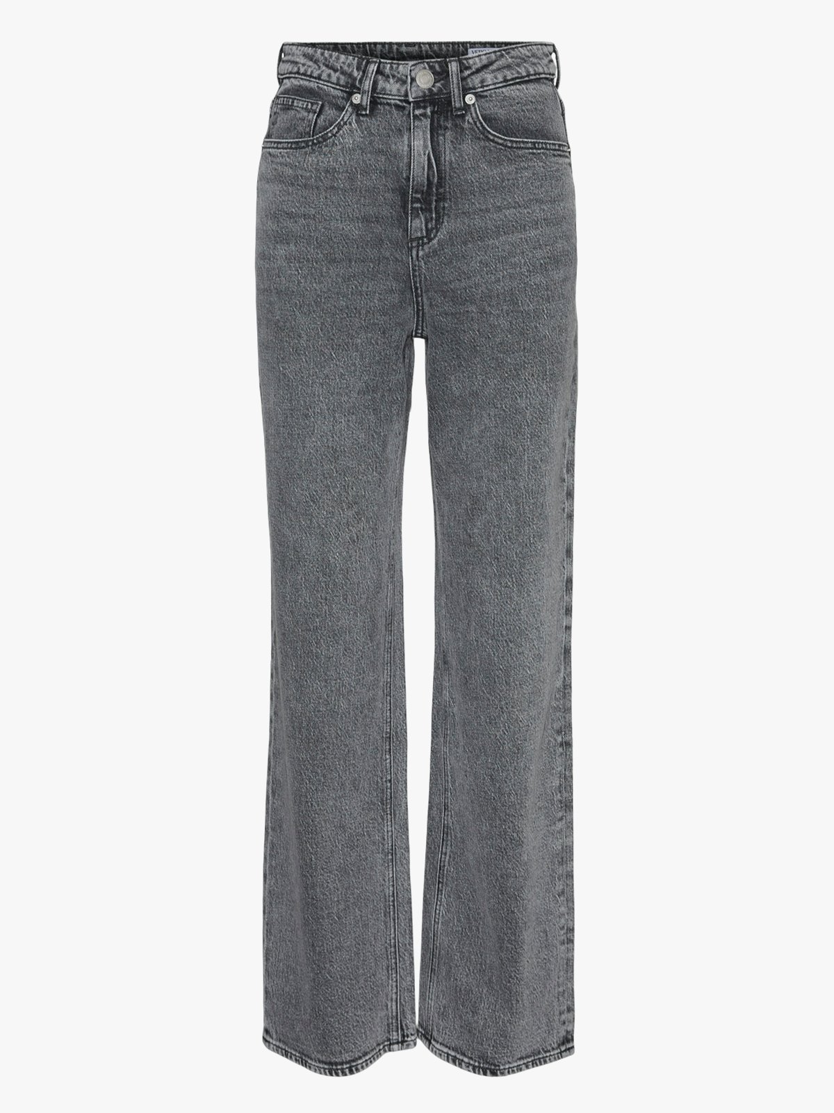 Vero Moda Curve Tessa High Rise Wide Jeans Medium Grey Denim