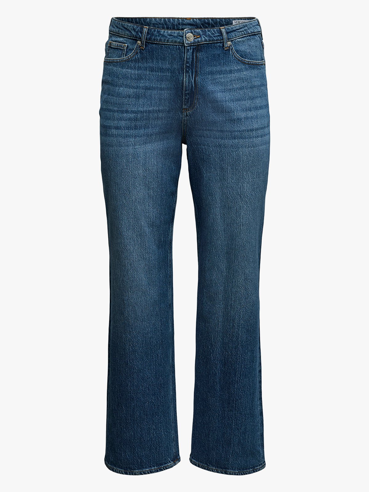 Vero Moda Curve Tessa High Rise Wide Jeans Medium Blue Denim