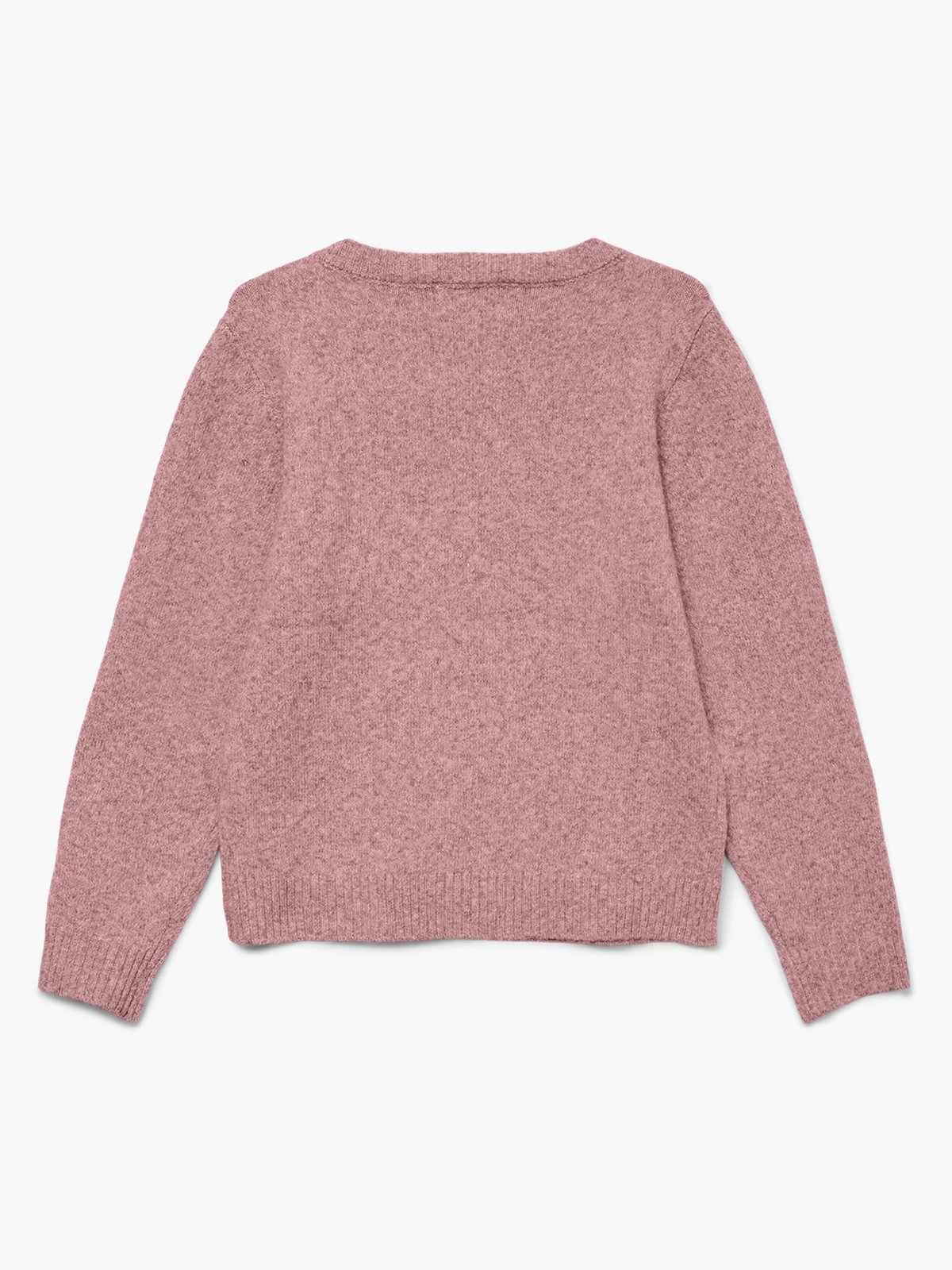 Vero Moda Girl Doffy Long Sleeve O-Neck Blouse Woodrose Melange