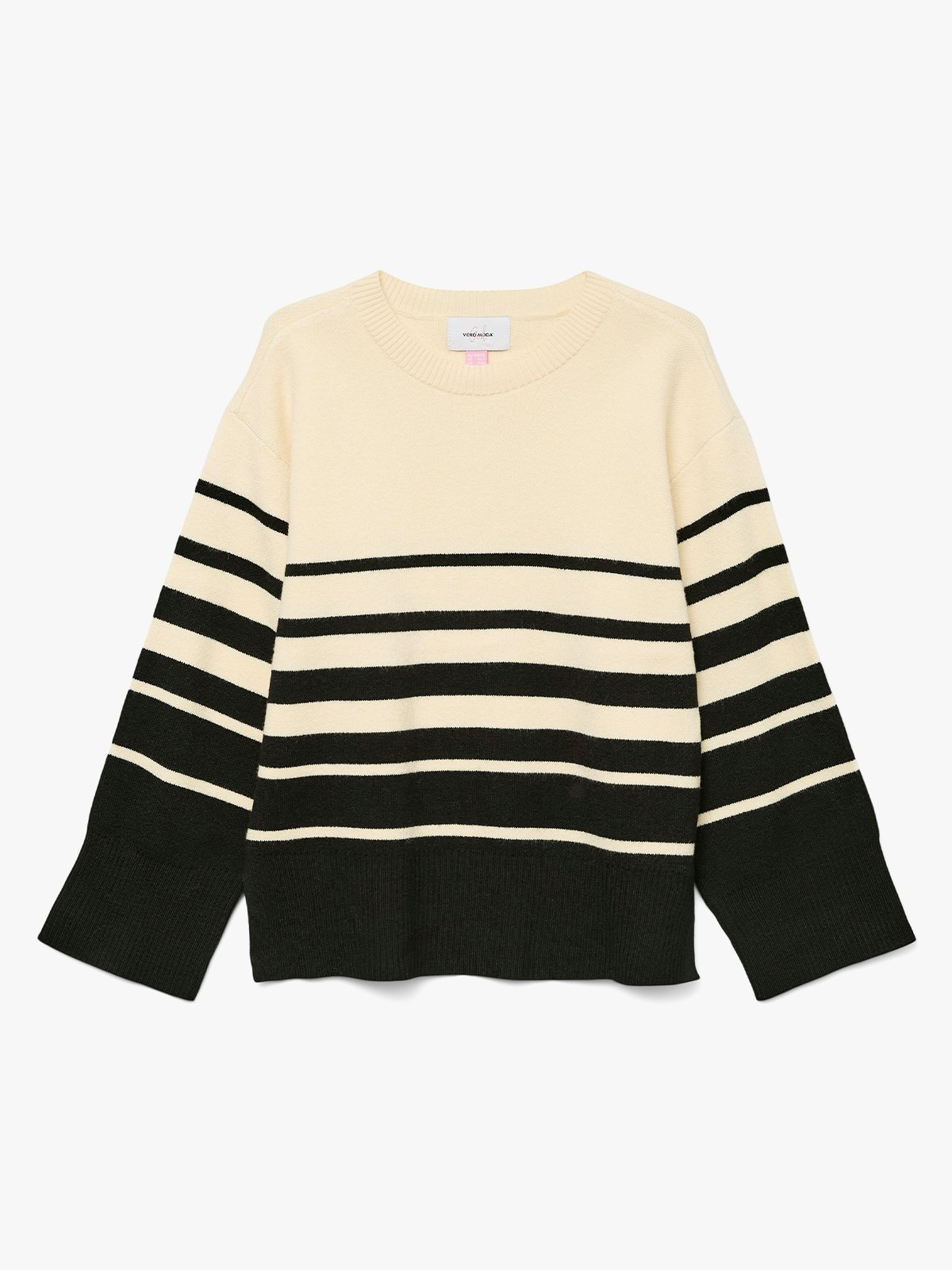 Vero Moda Girl Saba Long Sleeve O-Neck Pullover Birch / Black
