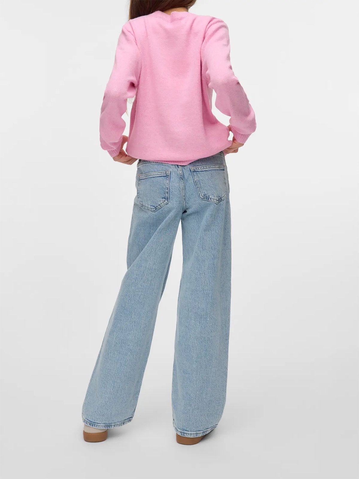 Vero Moda Girl Tessa Hr Wide Jeans Light Blue Denim