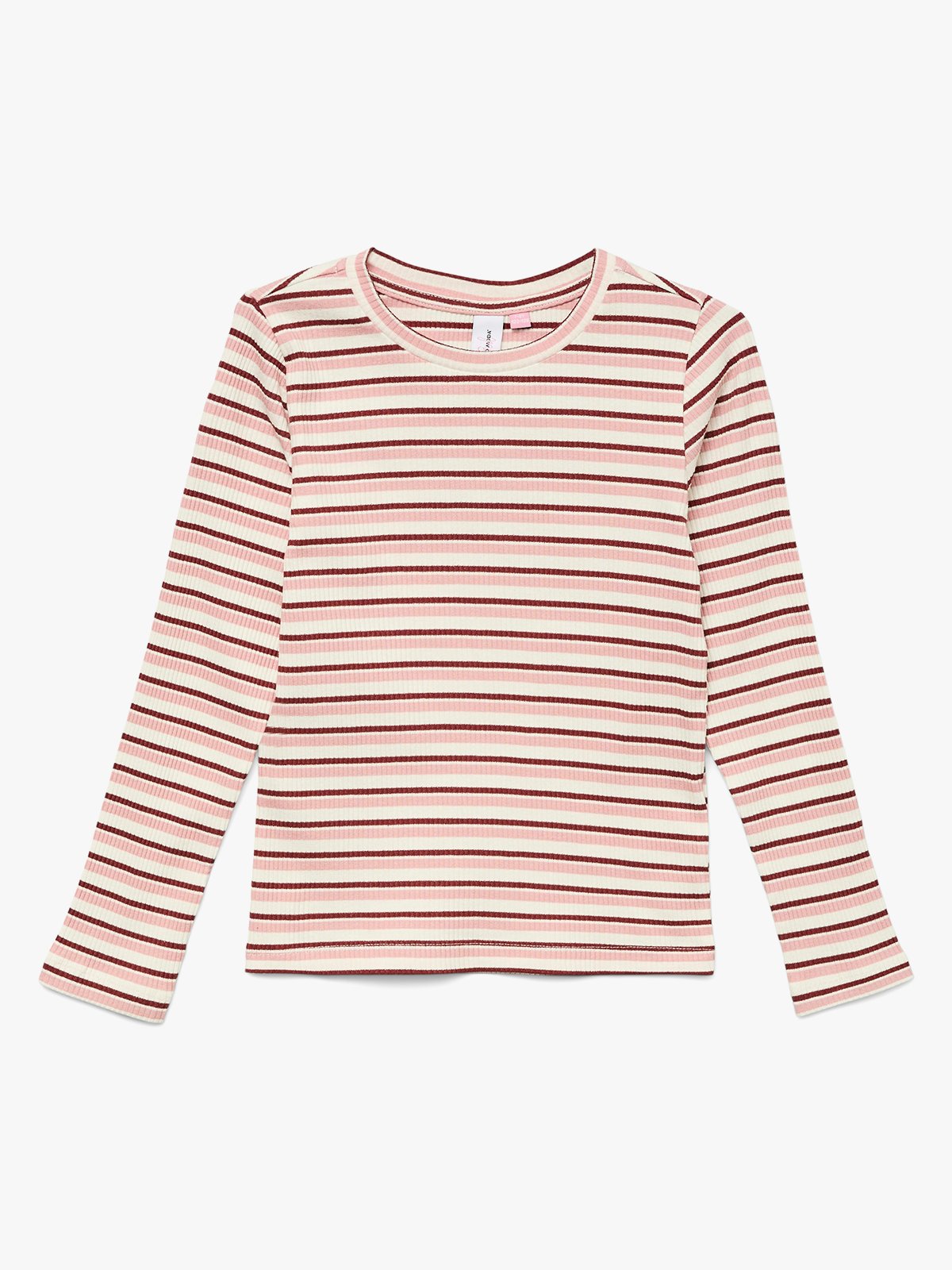 Vero Moda Girl Vilma Stripe Francis Long Sleeve Top Snow White