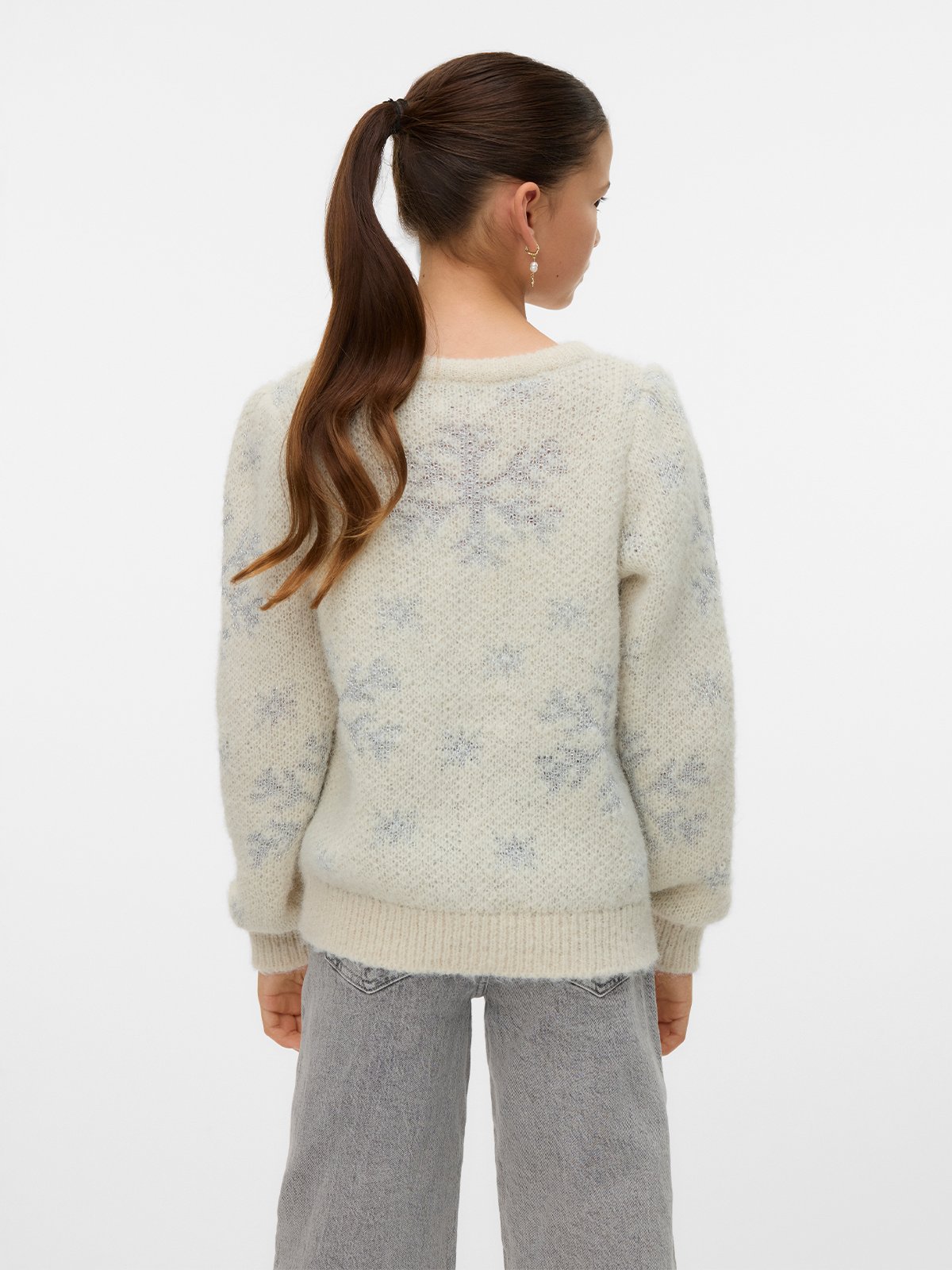 Vero Moda Girl Newsnowyfrost Long Sleeve O-Neck Girl Xmas Birch