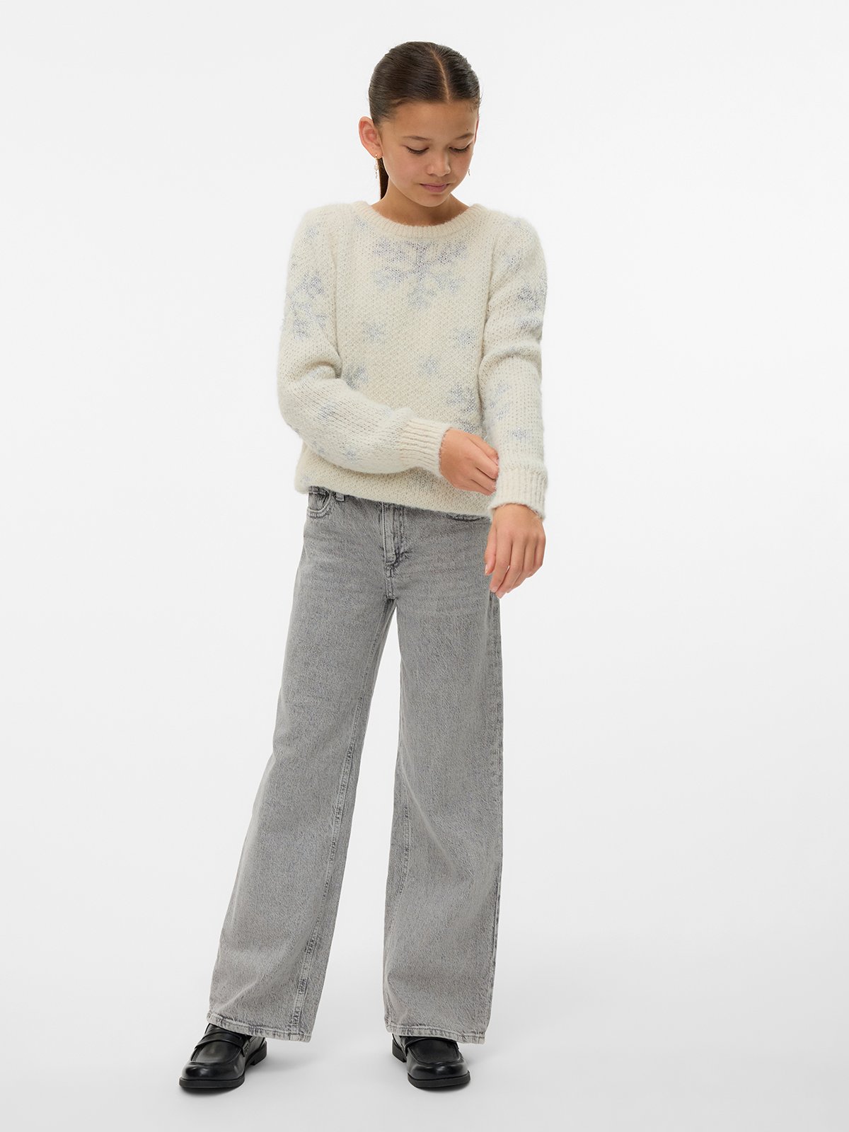 Vero Moda Girl Newsnowyfrost Long Sleeve O-Neck Girl Xmas Birch