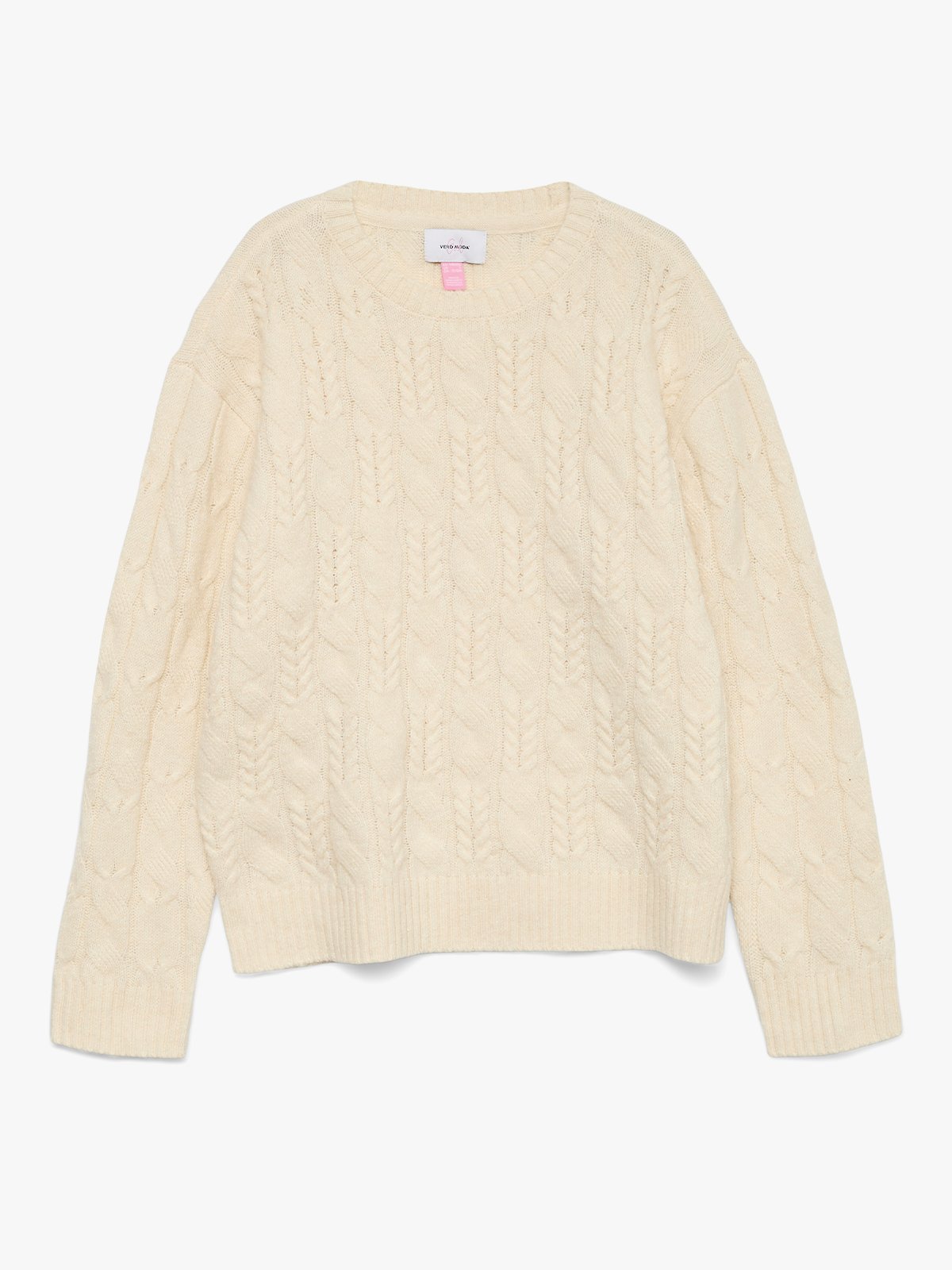 Vero Moda Girl Aries Long Sleeve O-Neck Cable Pullover Girl Birch