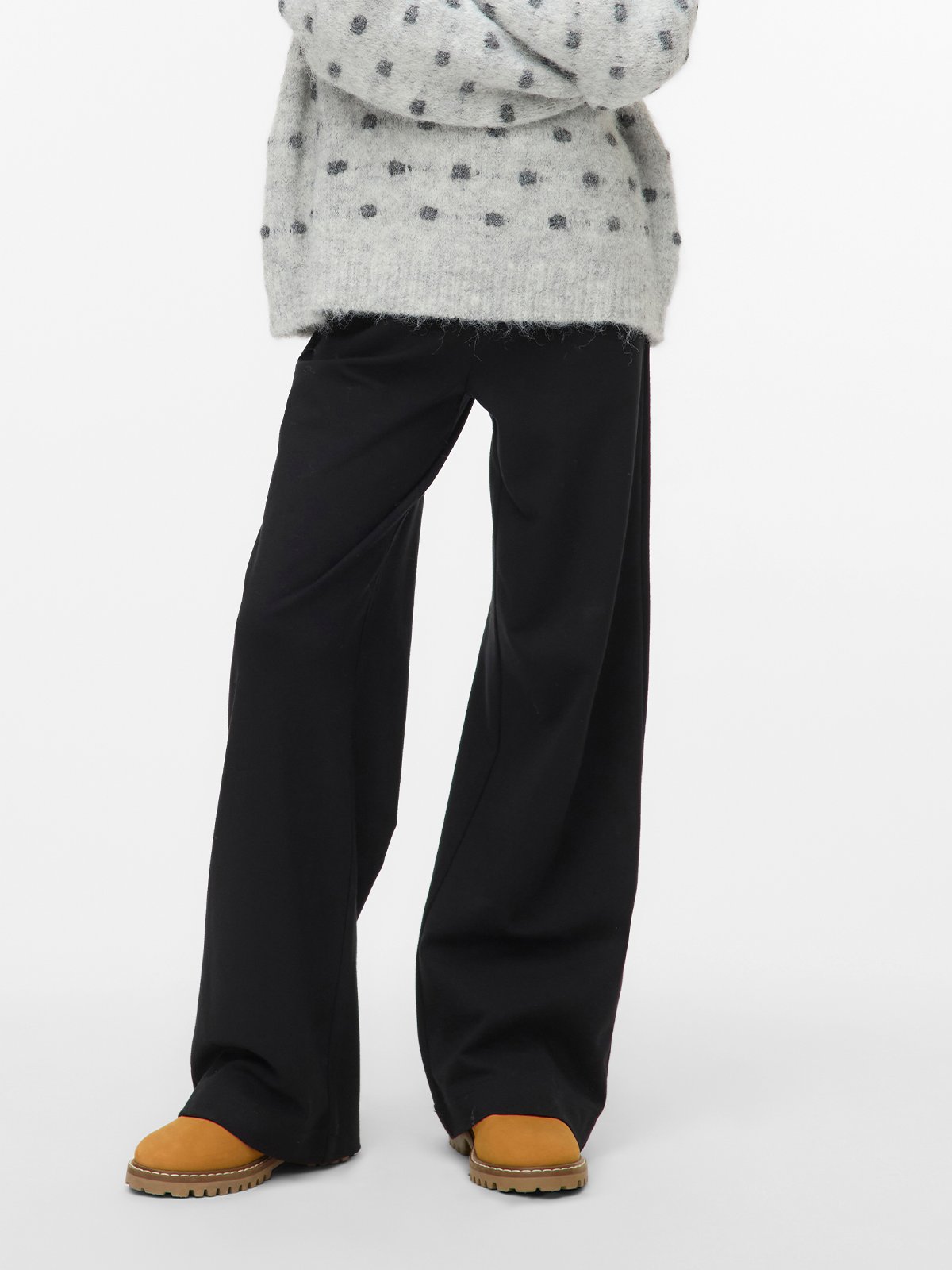 Vero Moda Girl Eva Mid Waist Straight Pant Girl Black