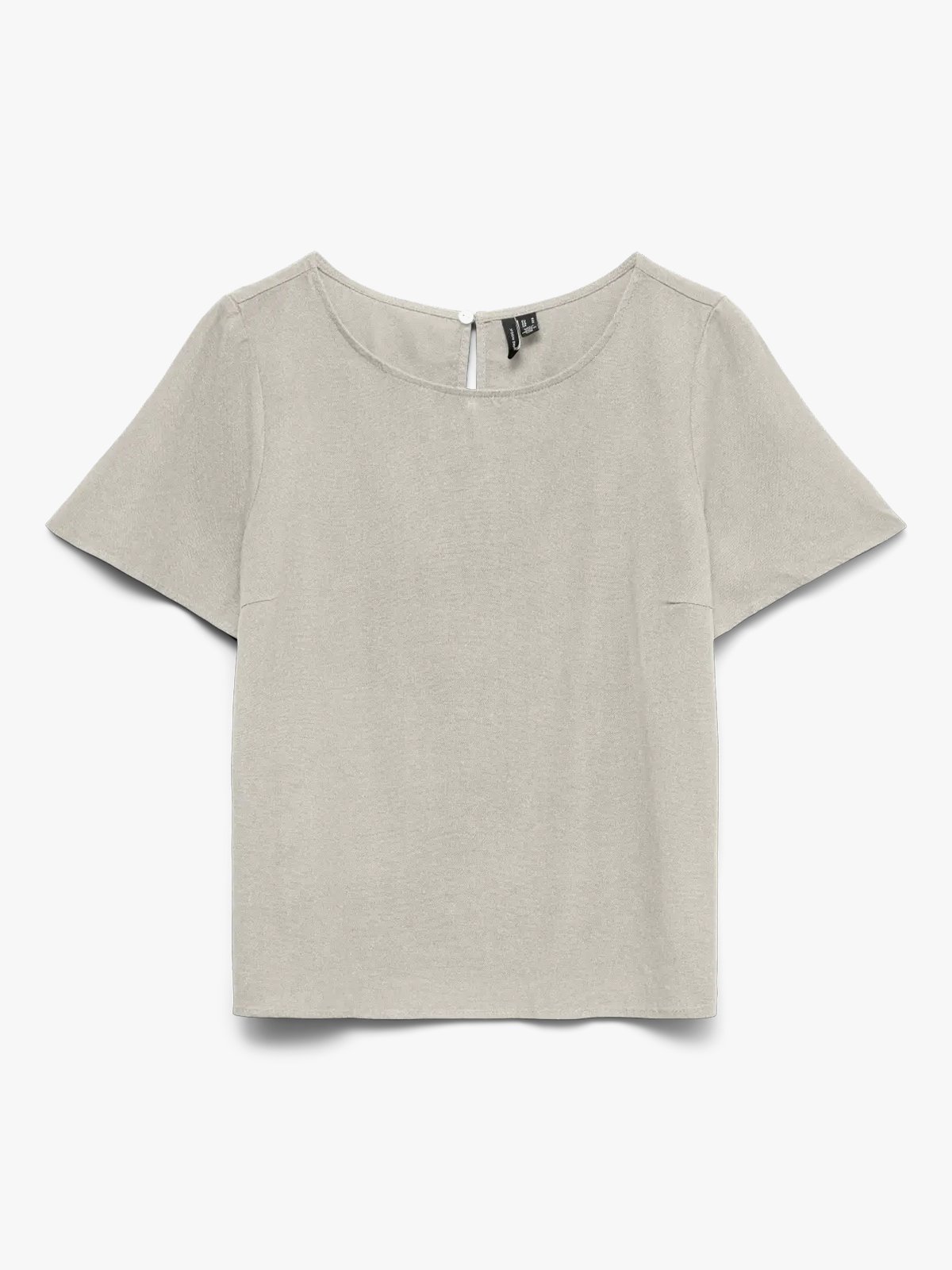 Vero Moda Girl Mymilo Short Sleeve O-Neck Top Woven Silver Lining