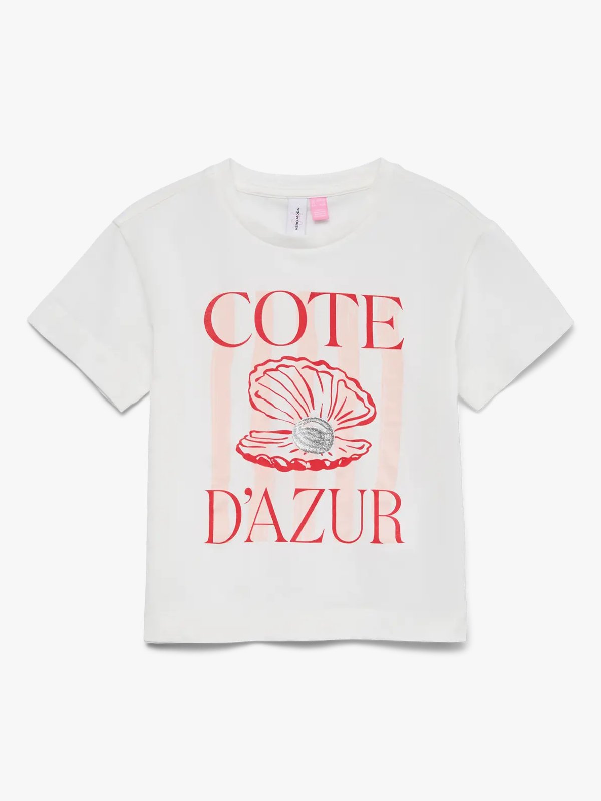 Vero Moda Girl Gina Mette Short Sleeve Top Snow White
