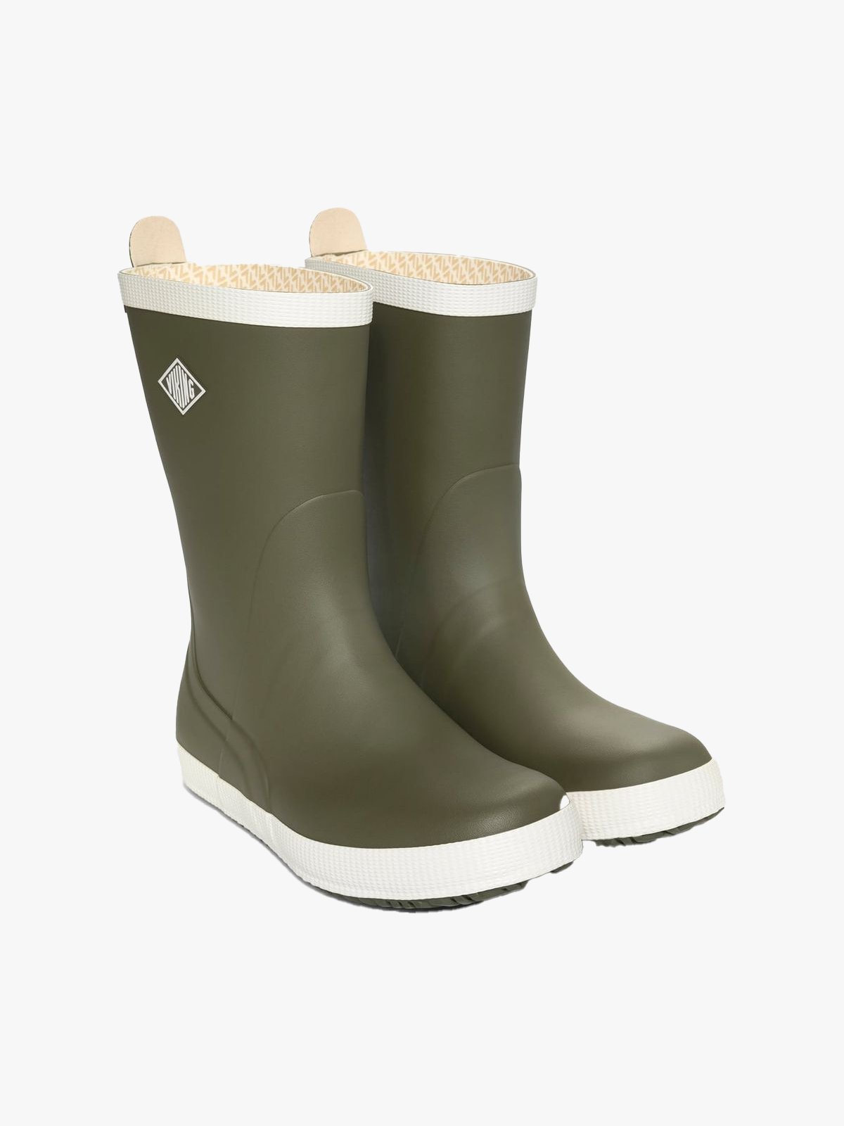 Viking Seilas Heritage Rubber Boot Olive/Eggshell