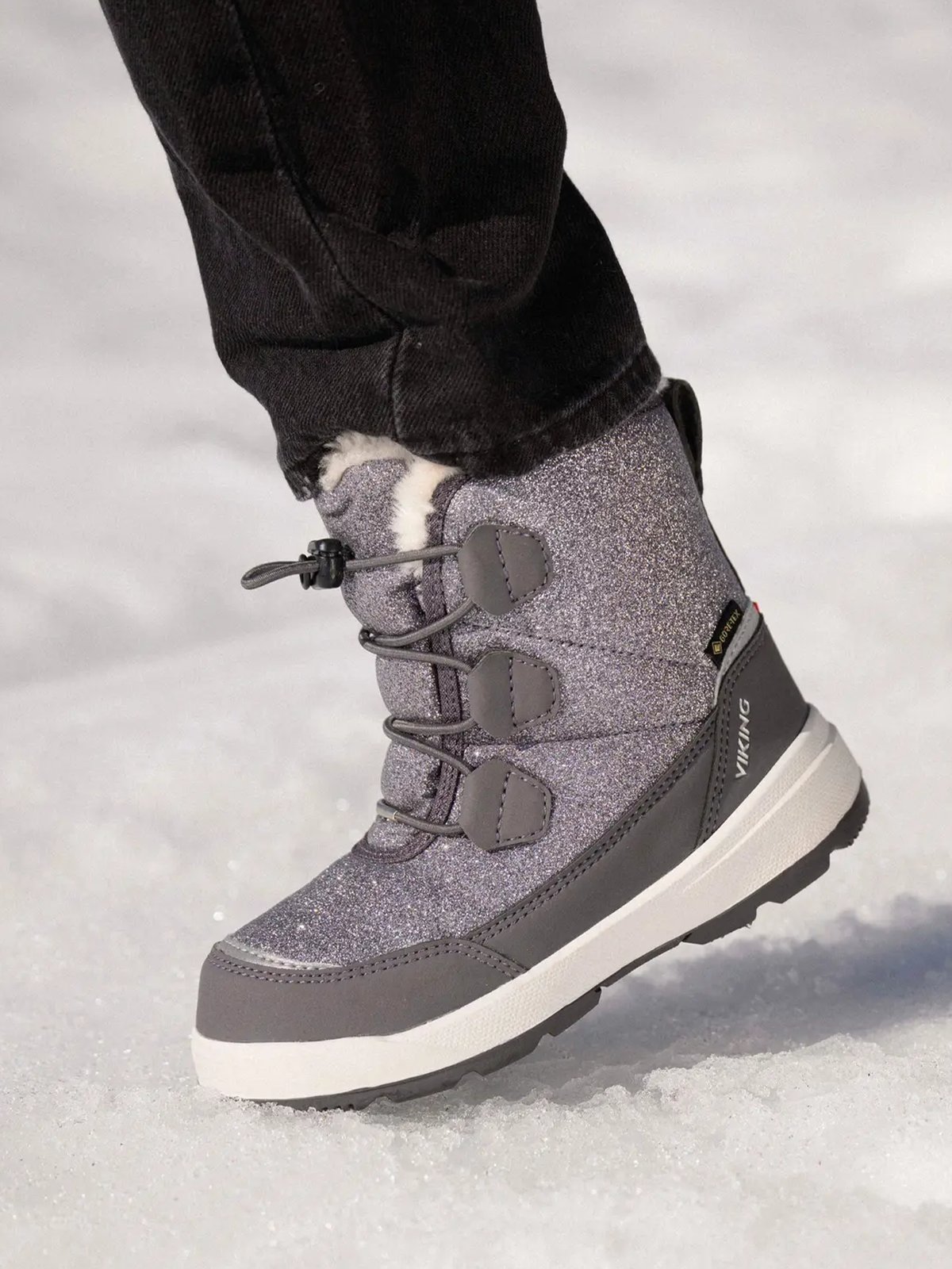 Viking Toasty Glitter Warm GTX Zip Dark Grey