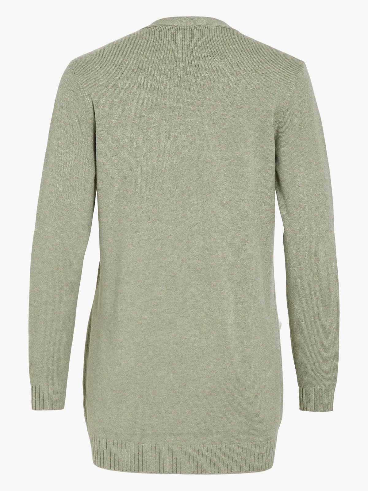 Vila Viril Open Long Sleeve Knit Cardigan Oil Green Melange
