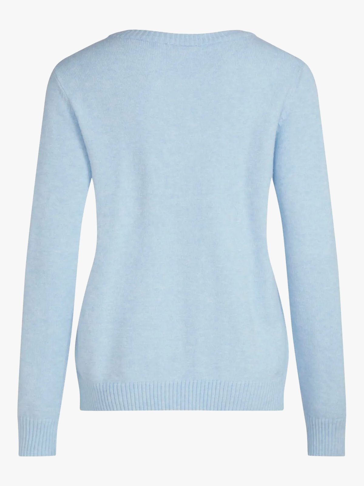 Vila Ril O-Neck Long Sleeve Knit Top Kentucky Blue Melange