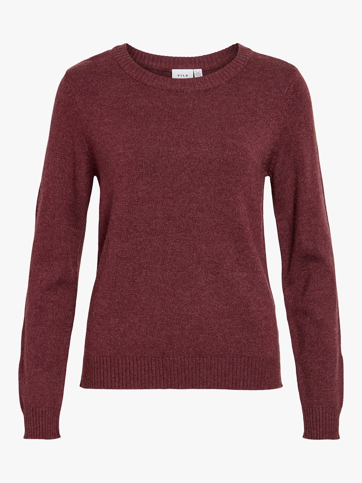 Vila Ril O-Neck Long Sleeve Knit Top Port Royale