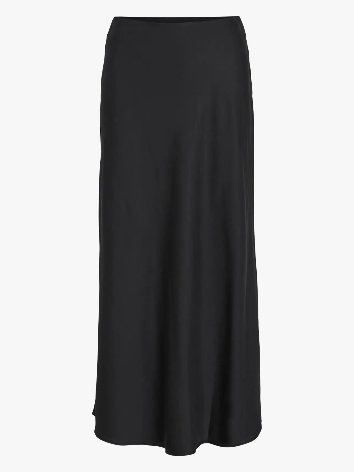 Vila Ellette High Waist Midi Skirt Black