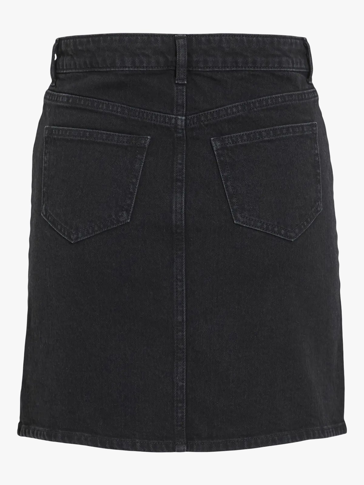 Vila Kaja Jaf Denim Skirt Black Denim