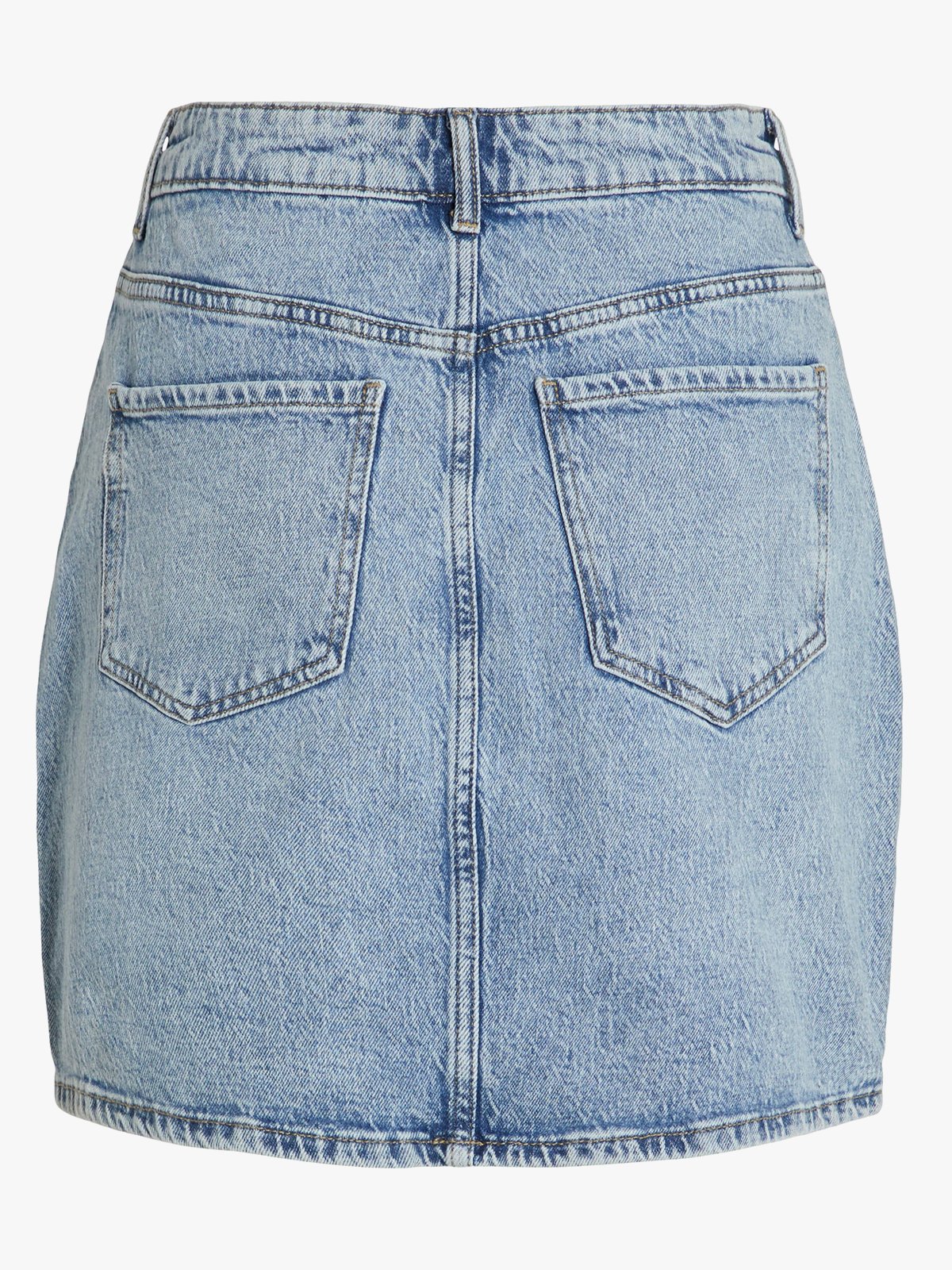 Vila Kaja Jaf Denim Skirt Light Blue Denim