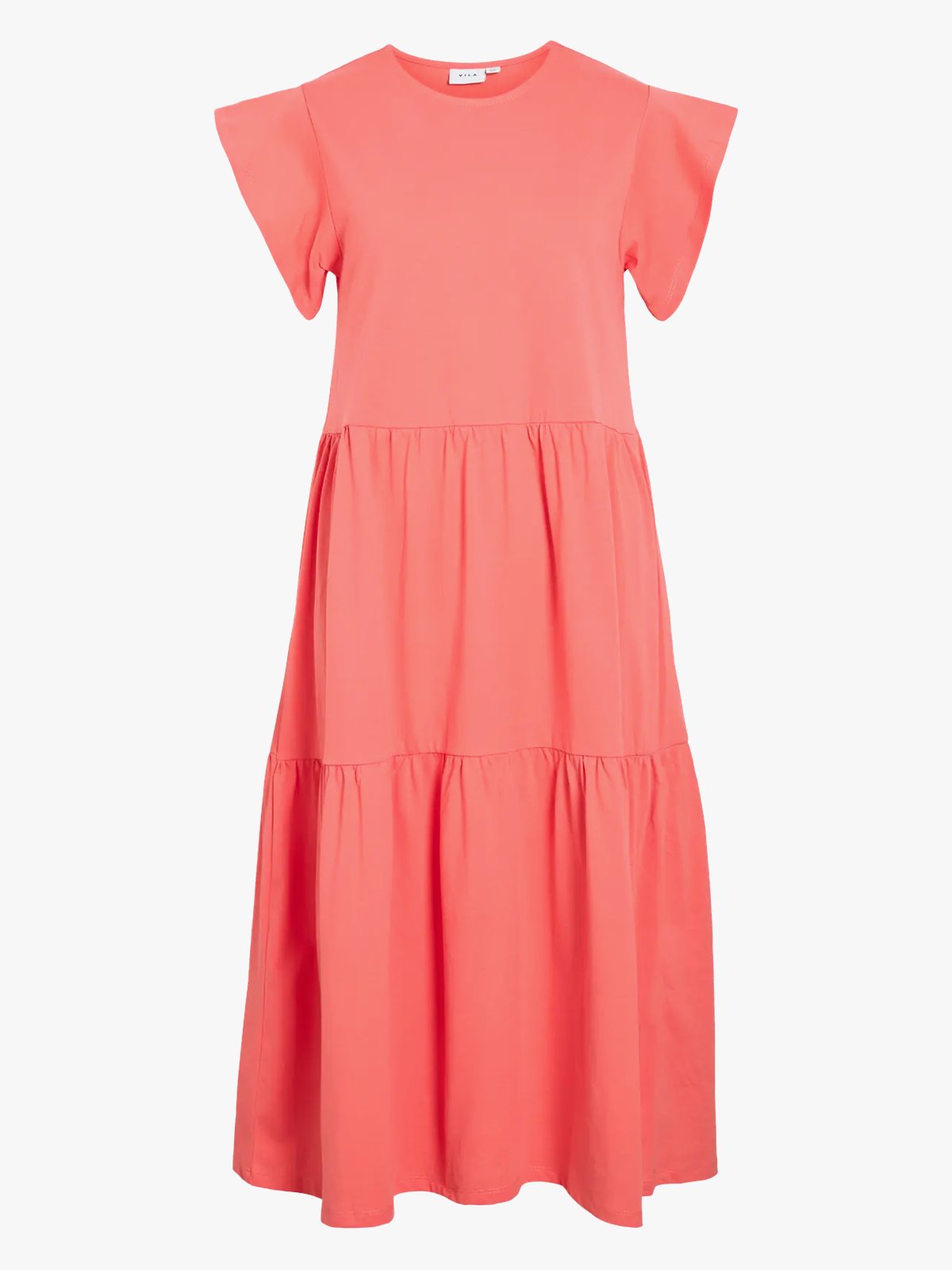 Vila Summer Short Sleeve Midi Dress Dubarry