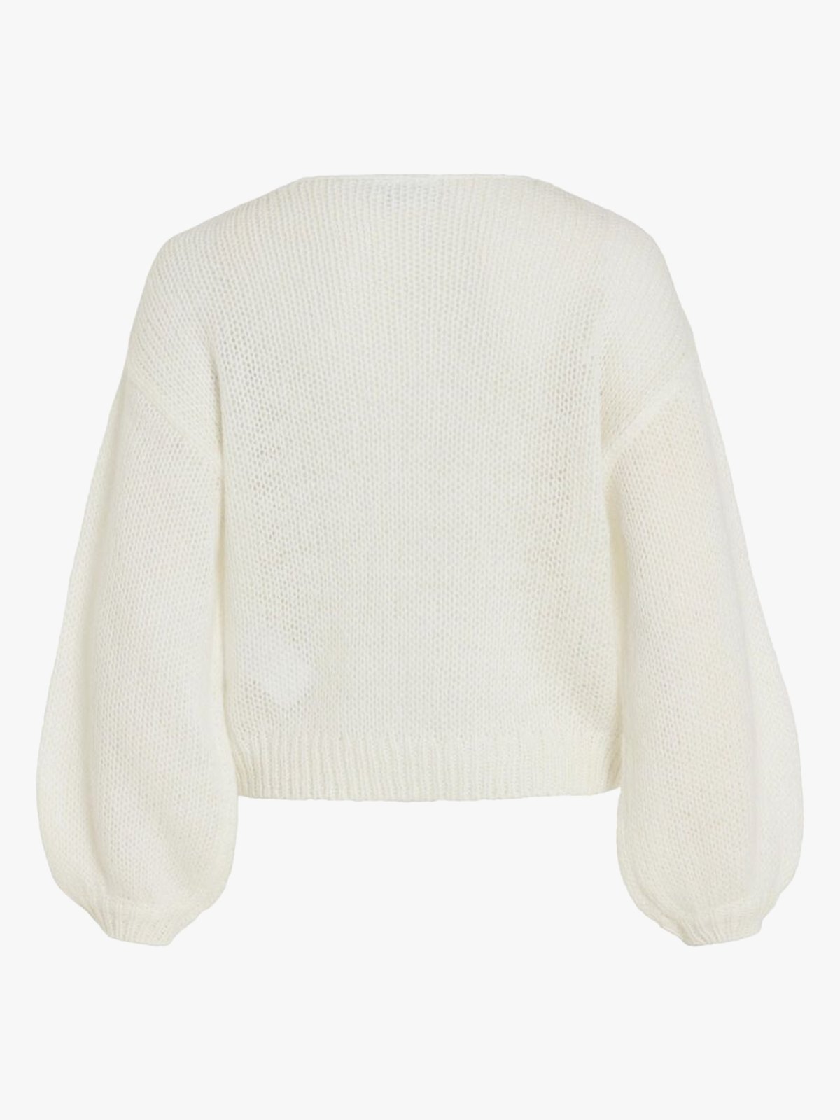 Vila Choca Long Sleeve Knit Pullover Cloud Dancer