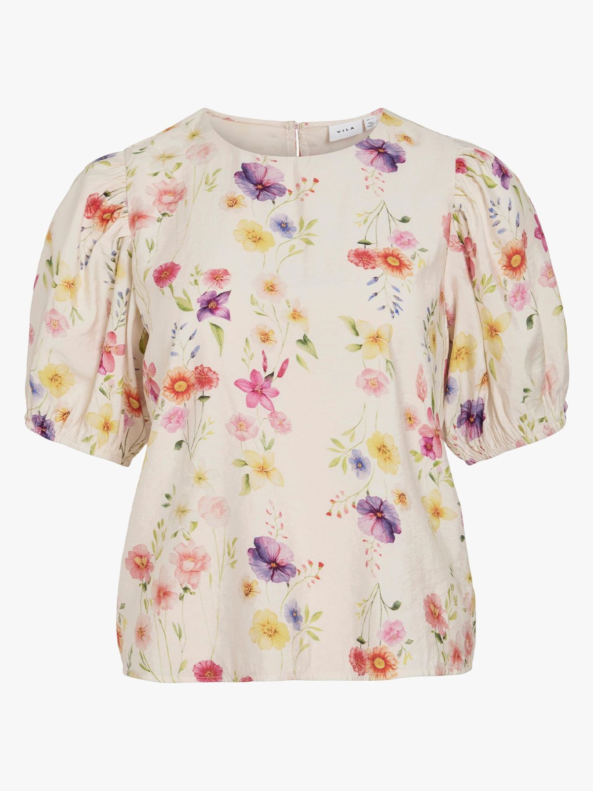 Vila Alinia O-Neck 2/4 Top Snow White