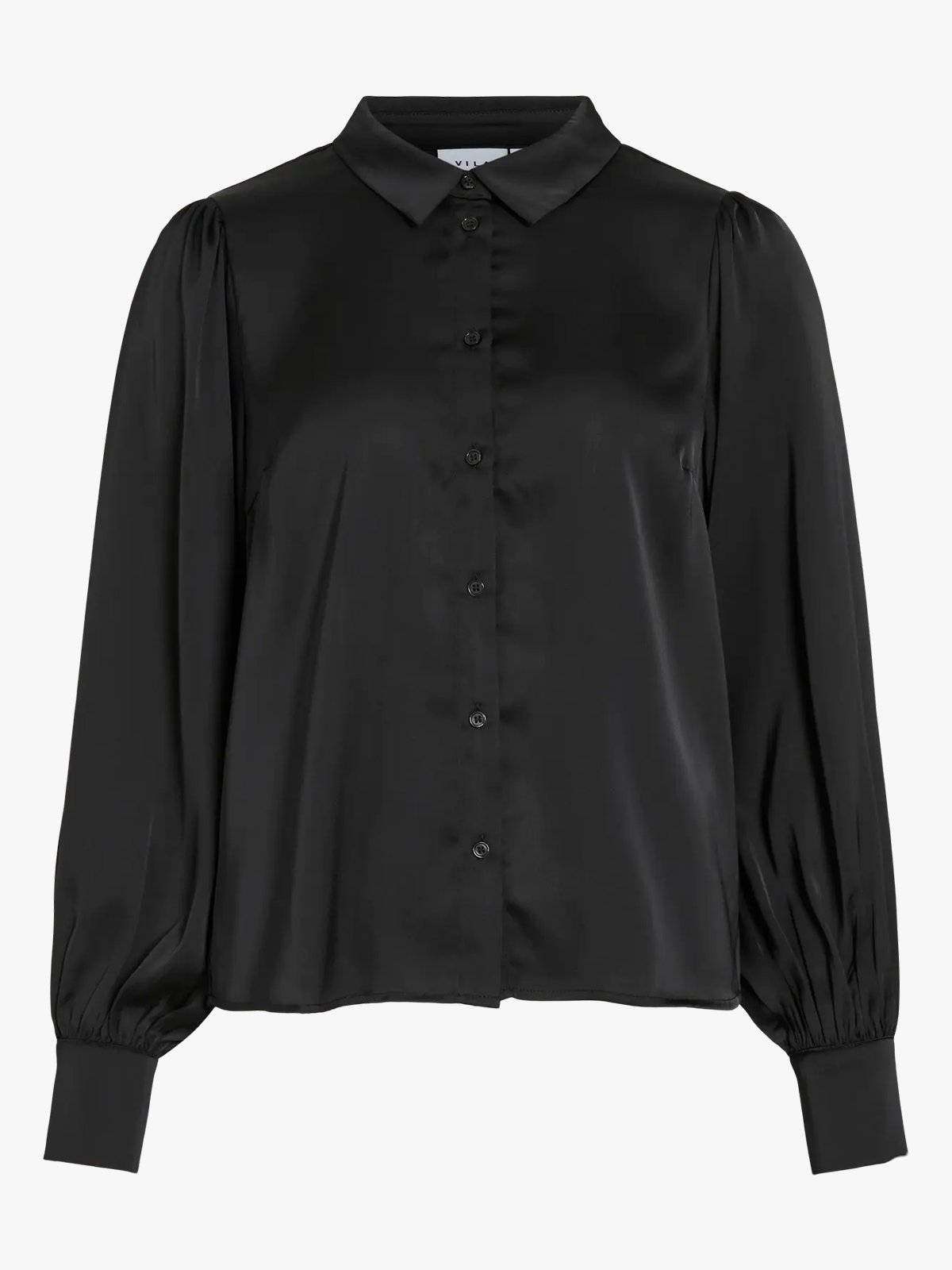 Vila Enna Ravenna Long Sleeve Balloon Shirt Black Beauty