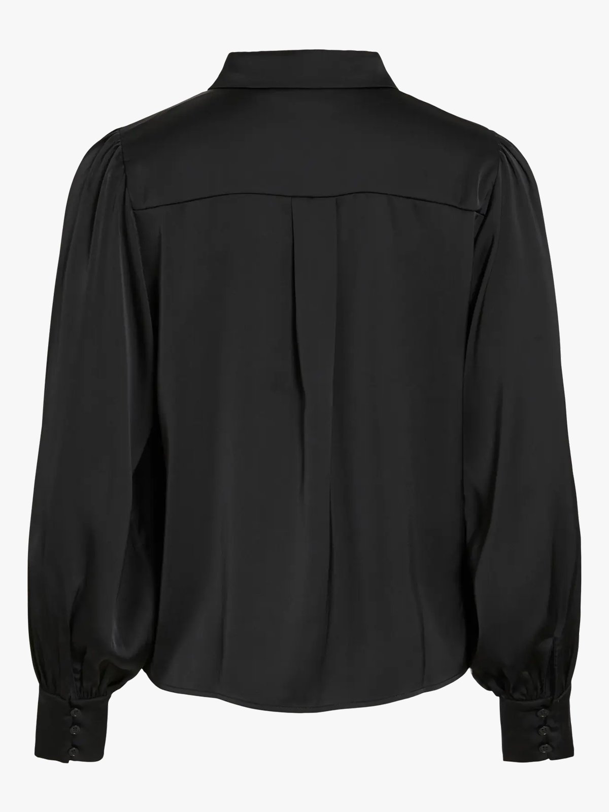 Vila Enna Ravenna Long Sleeve Balloon Shirt Black Beauty