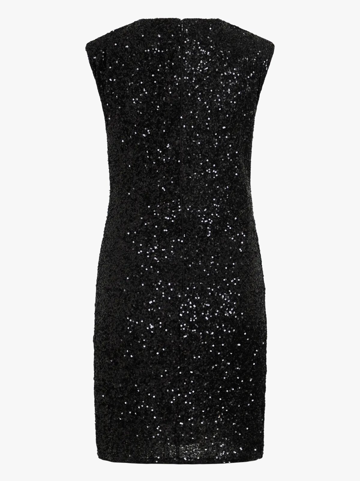 Vila Kaiya Sleeveless O-Neck Short Sequin Dress Black Beauty