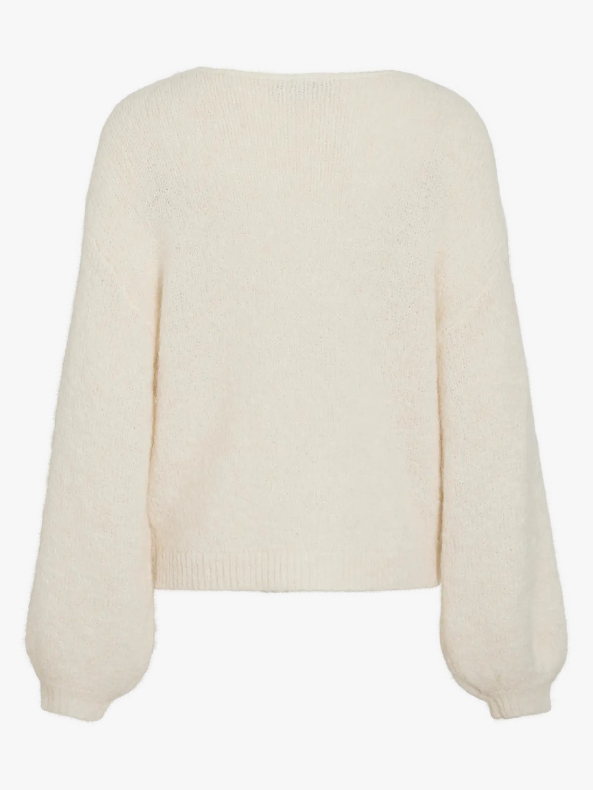 Vila Marley Long Sleeve Knit Pullover Egret MELANGE