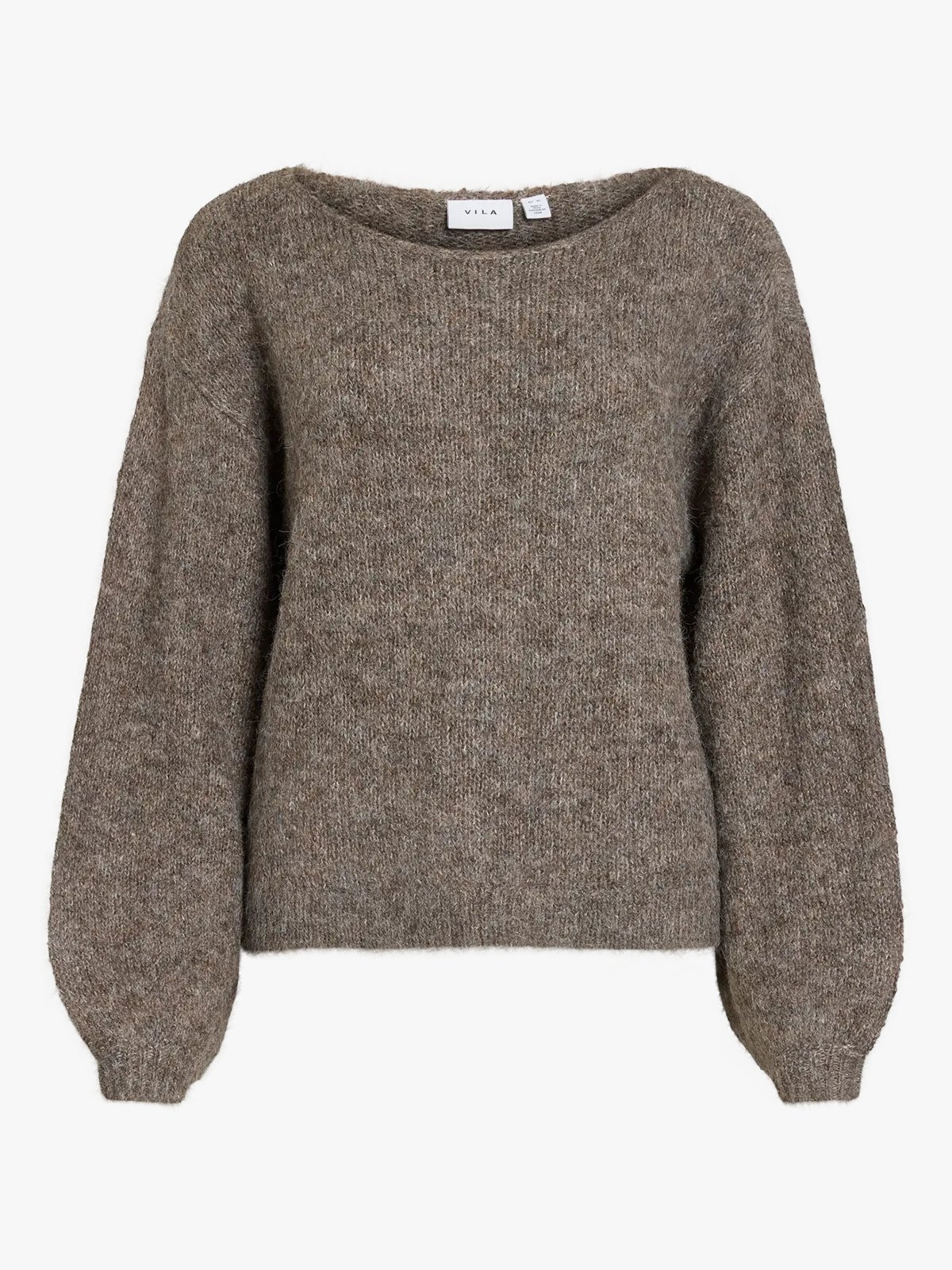 Vila Marley Long Sleeve Knit Pullover Falcon MELANGE