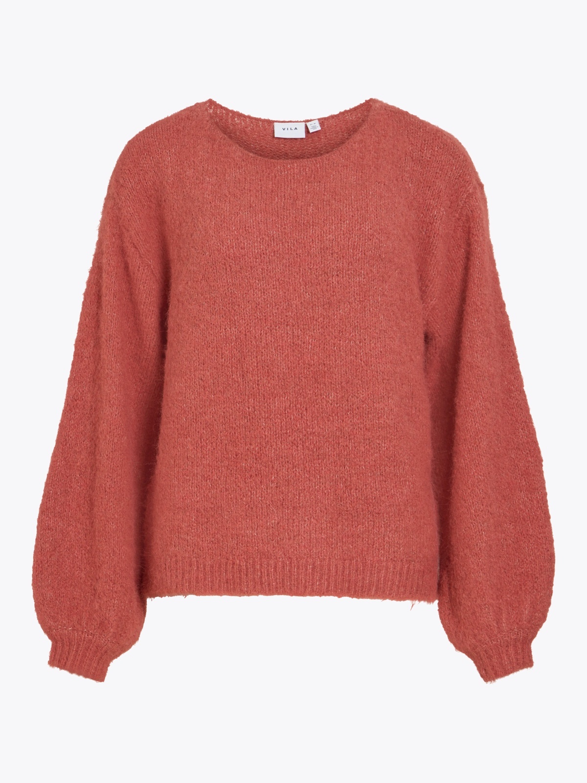 Vila Marley Long Sleeve Knit Pullover Marsala Melange