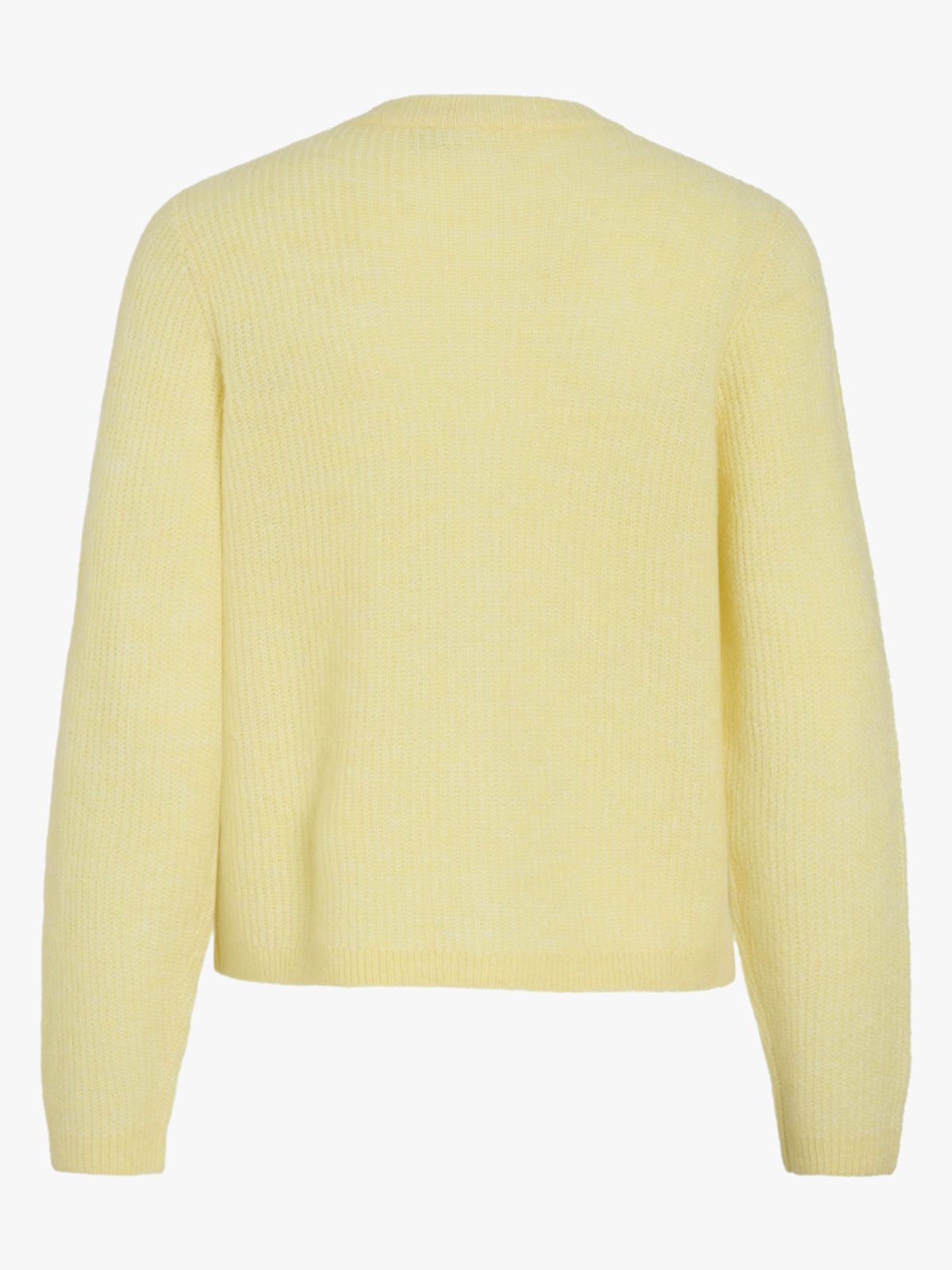 Vila Lory O-Neck Long Sleeve Knit Cardigan Pastel Yellow Melange