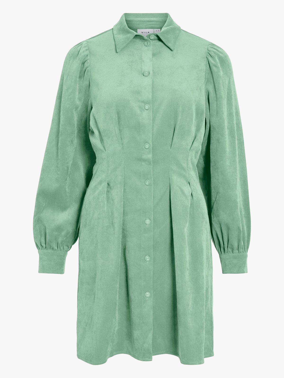 Vila Cordu Long Sleeve Shirt Dress Smoke Green