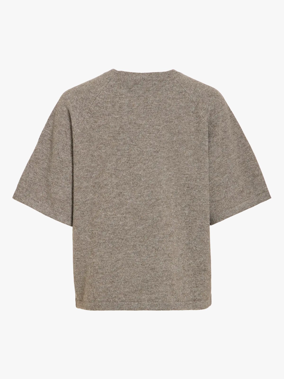 Vila Liga 2/4 O-Neck Knit Top Falcon Melange