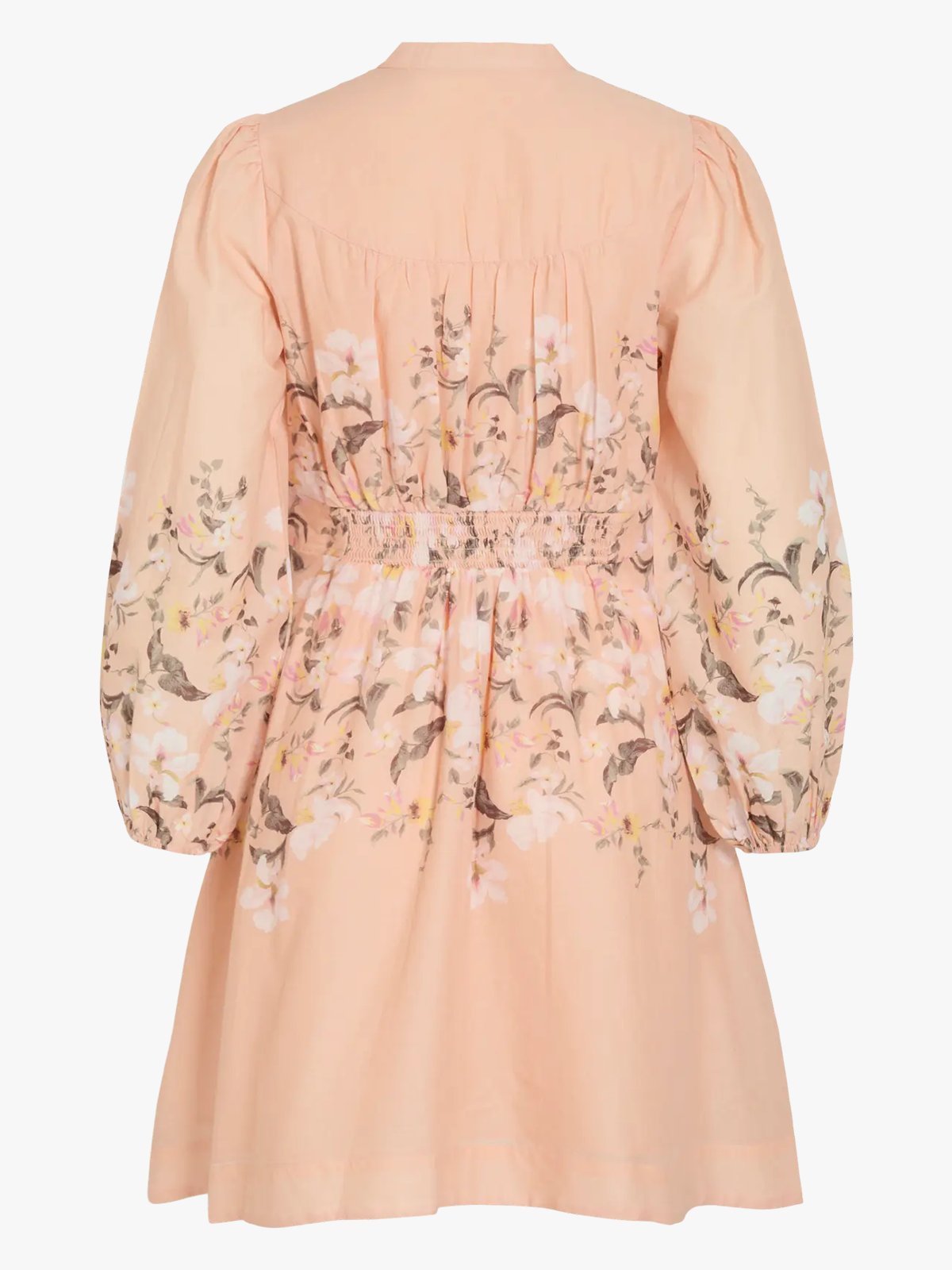 Vila Zanila Gil Long Sleeve Short Shirt Dress Peach Parfait