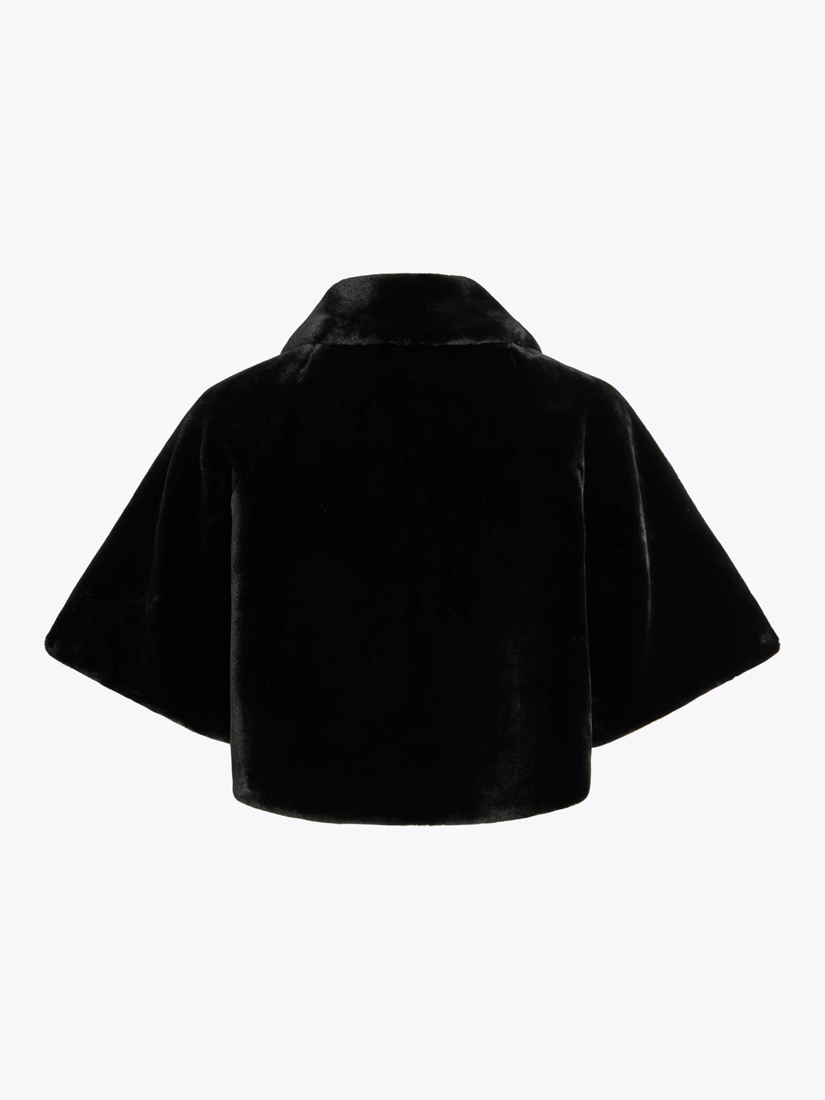 Vila Fully Short Faux Fur Cape Black Beauty