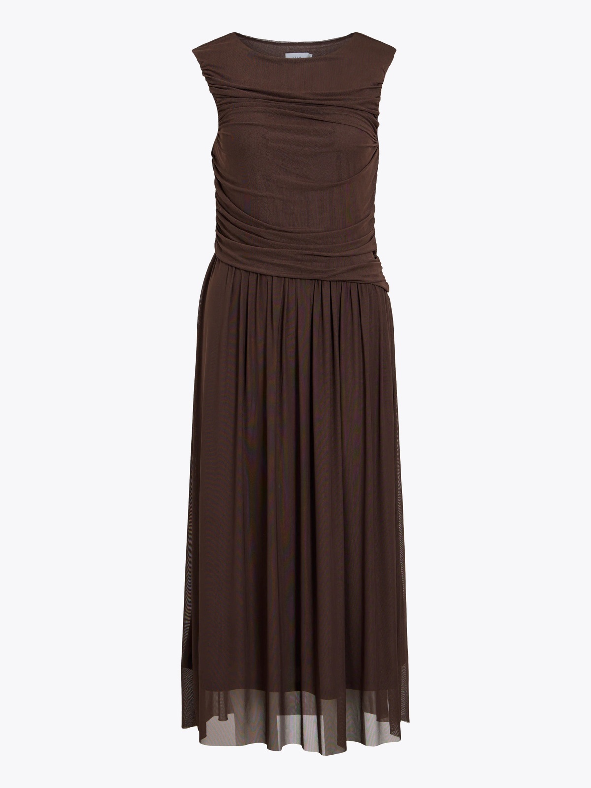 Vila Saya Sleeveless Midi Dress Brun
